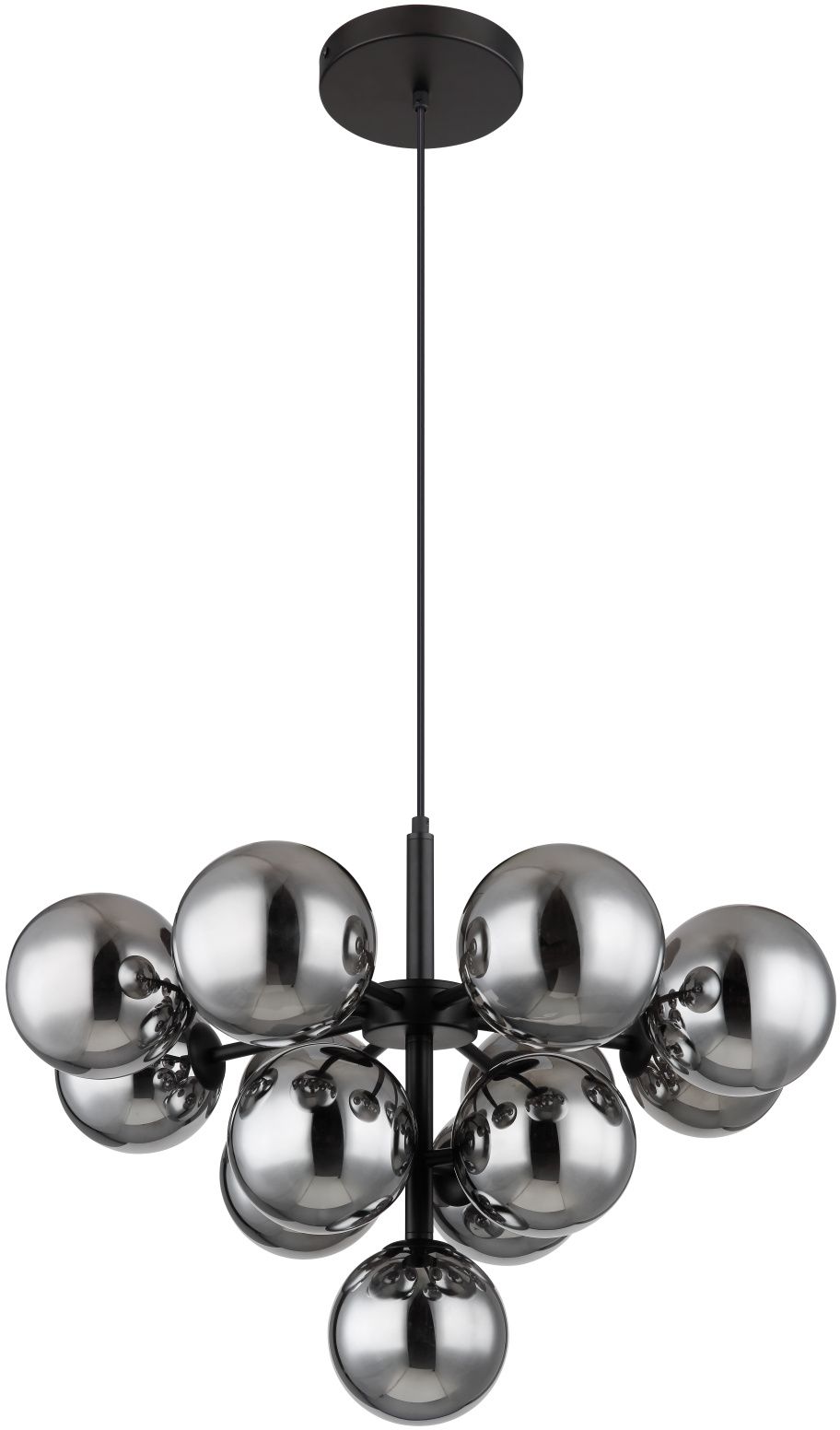 Globo Lighting Grappy lampada sospesa x5 W nero-fumé 56143-13