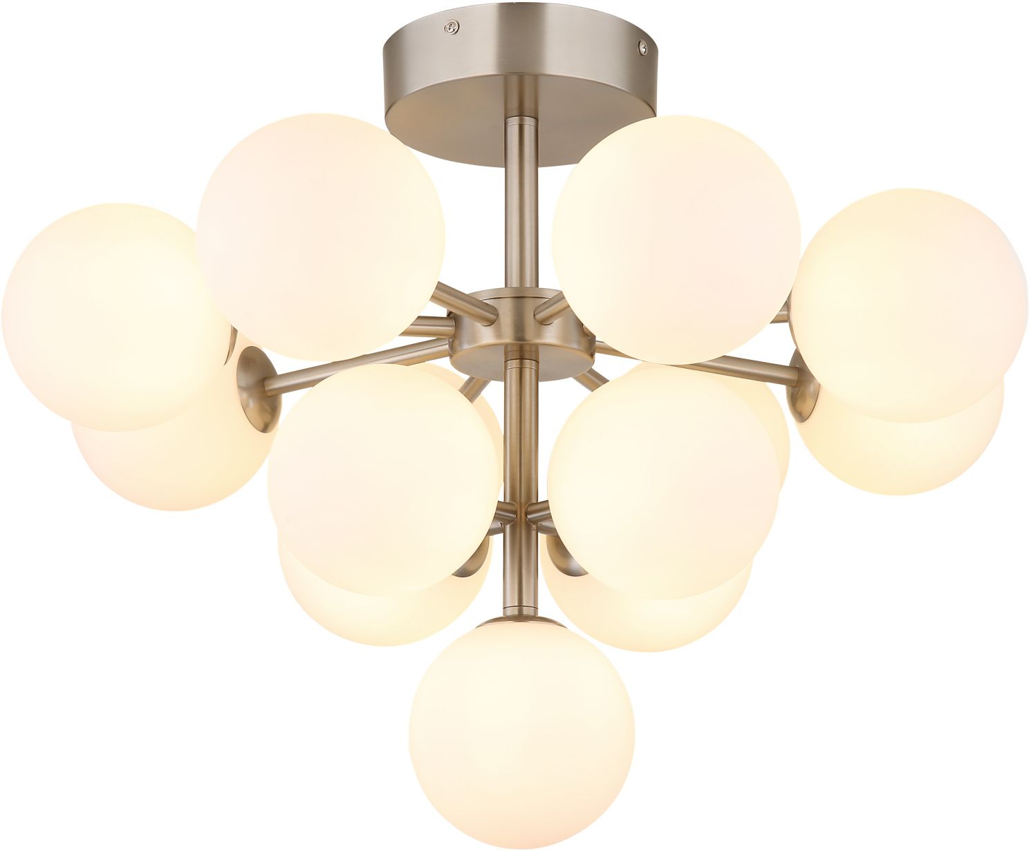 Globo Lighting Grappy lampada da soffitto x5 W bianco-nichel 56143-13ND