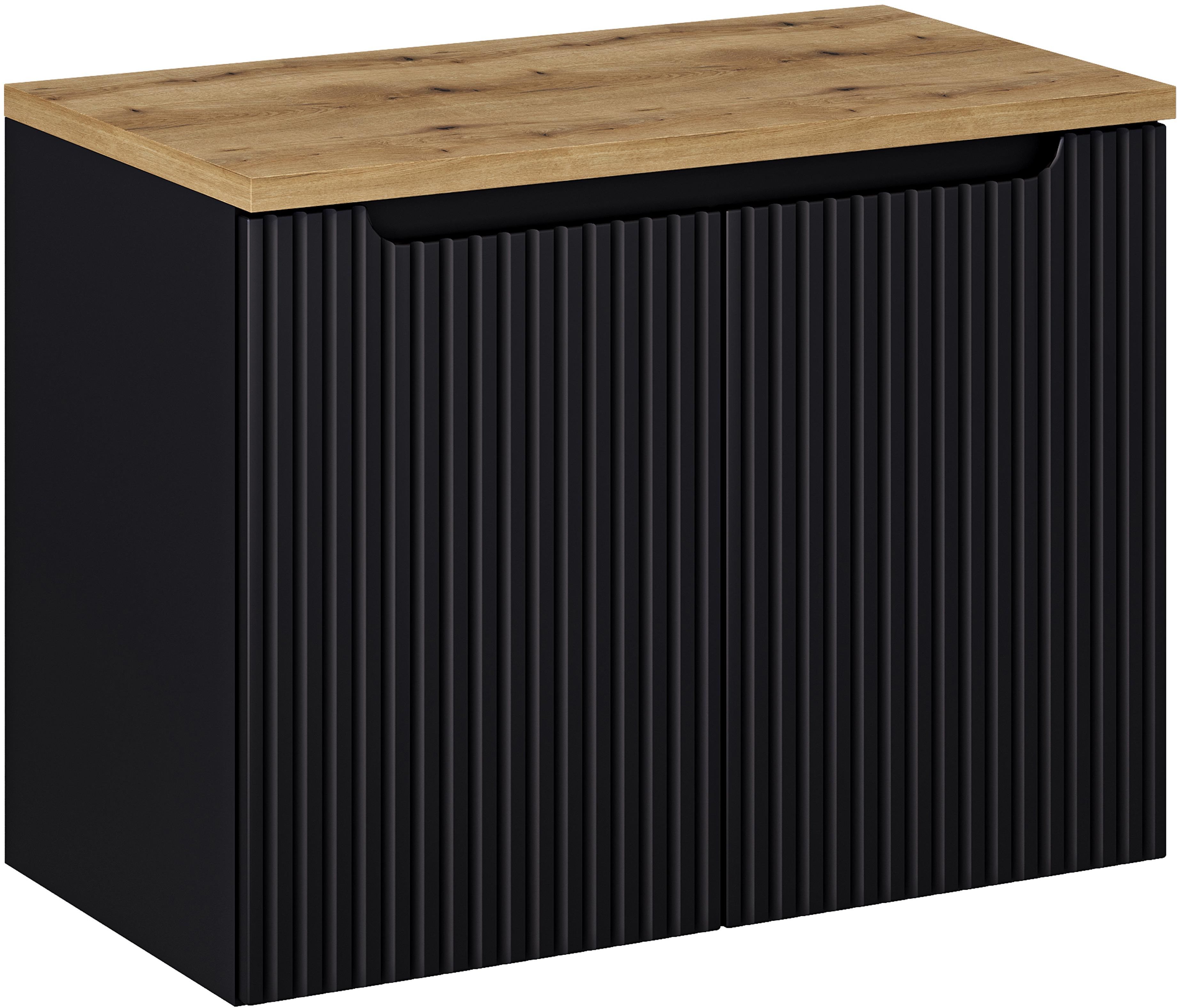 Set armadietto Comad Nova Black NOVA BLACK D2 82-80-2D, piano Comad Nova Oak NOVA OAK A 89-80