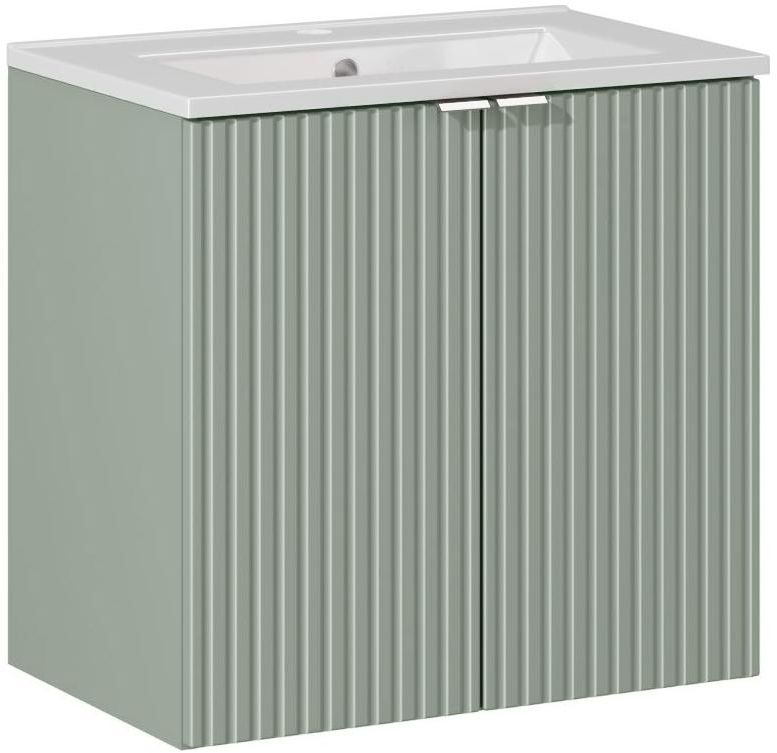 Set armadietto Comad Line Reed Green LINE REED GREEN D 82-60-2D, lavabo Comad Dance White UM-2060RB DANCE 60-DP