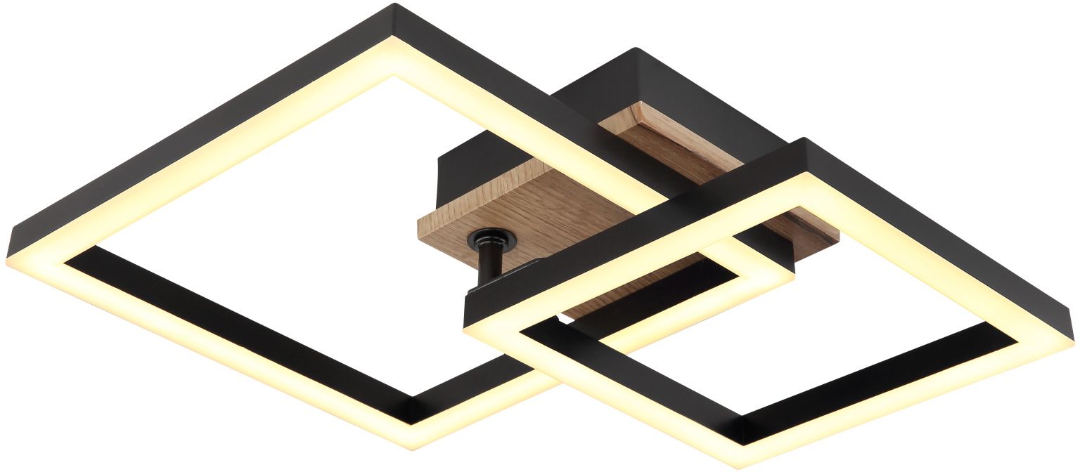 Globo Lighting Bard lampada da soffitto 1x15 W nero-legno 672840-15