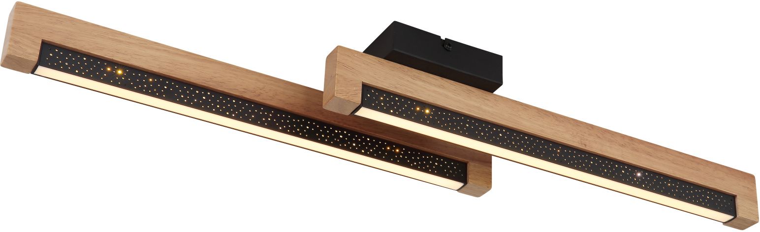 Globo Lighting Starla lampada da soffitto 1x12 W nero-legno 67849D