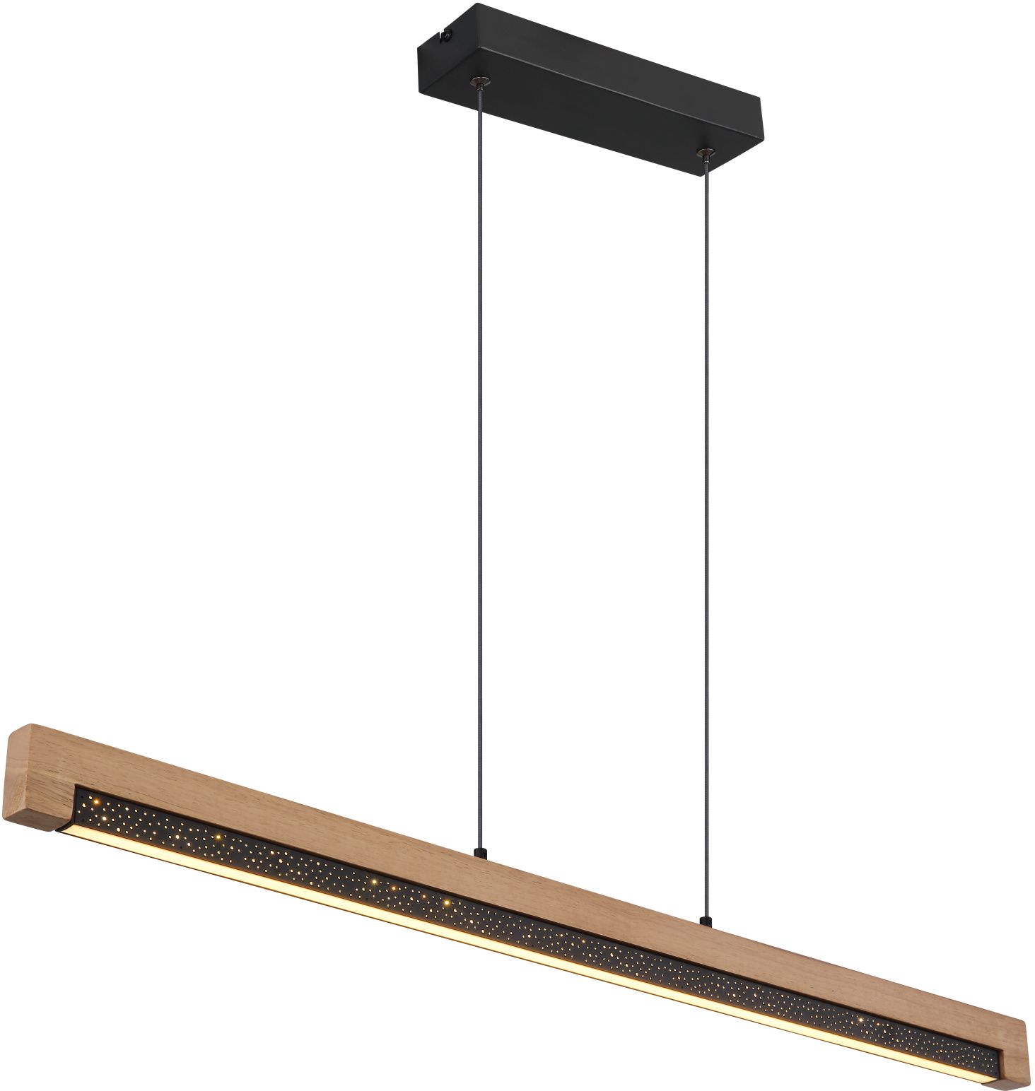 Globo Lighting Starla lampada sospesa 1x24 W nero-legno 67849H