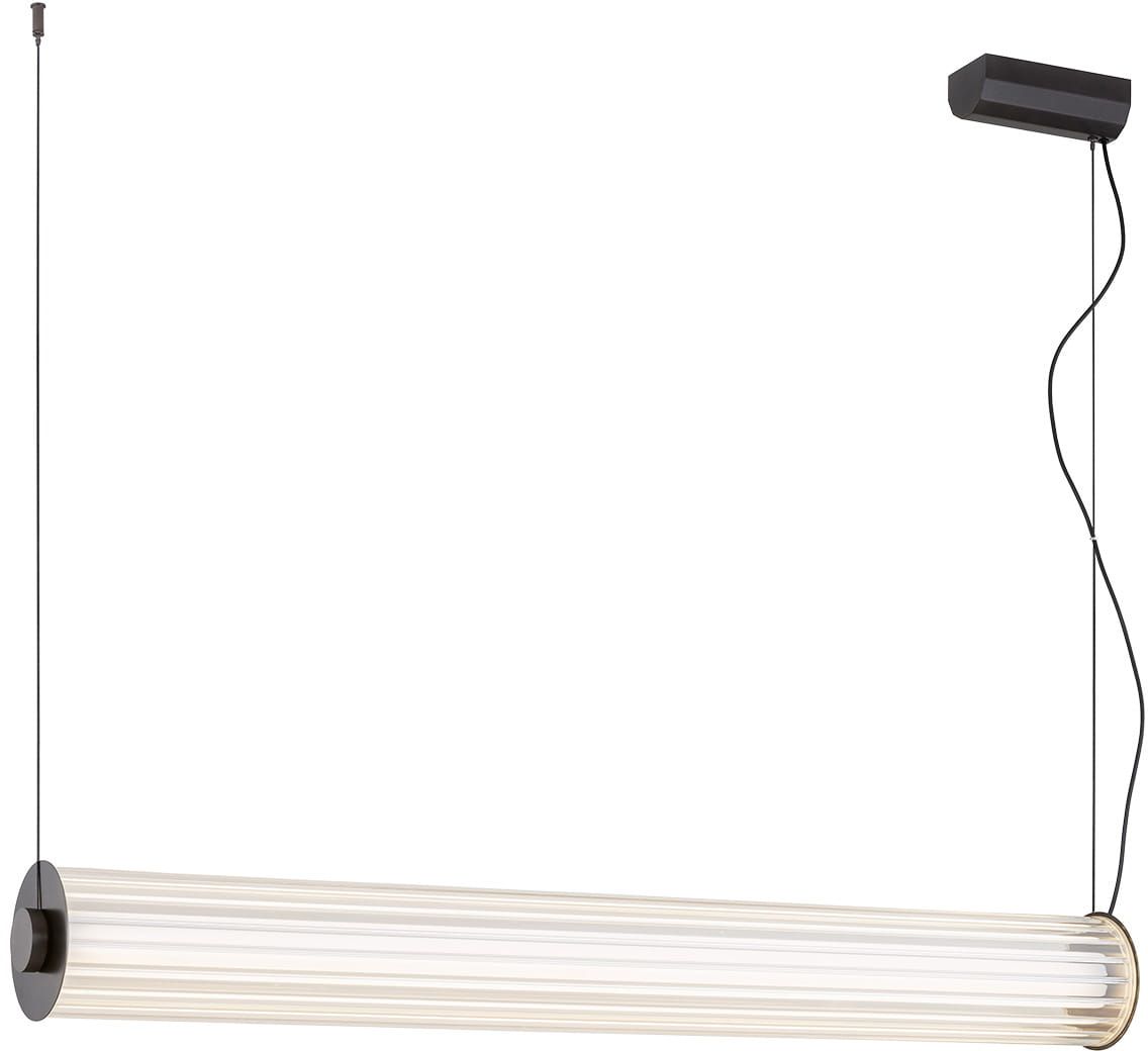Argon Hampton lampada sospesa 1x60 W trasparente-titanio 8628