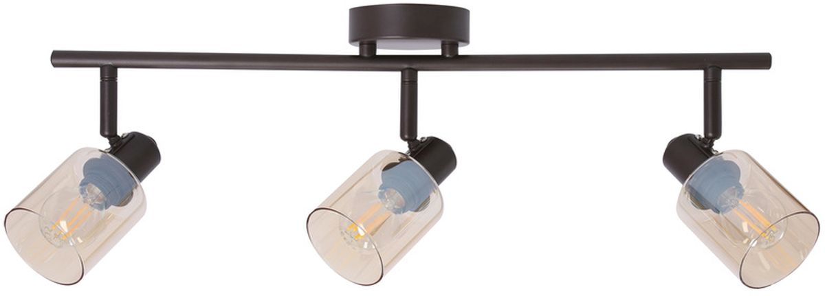 Candellux Agra lampada da soffitto 3x40 W nero-ambra 93-25050