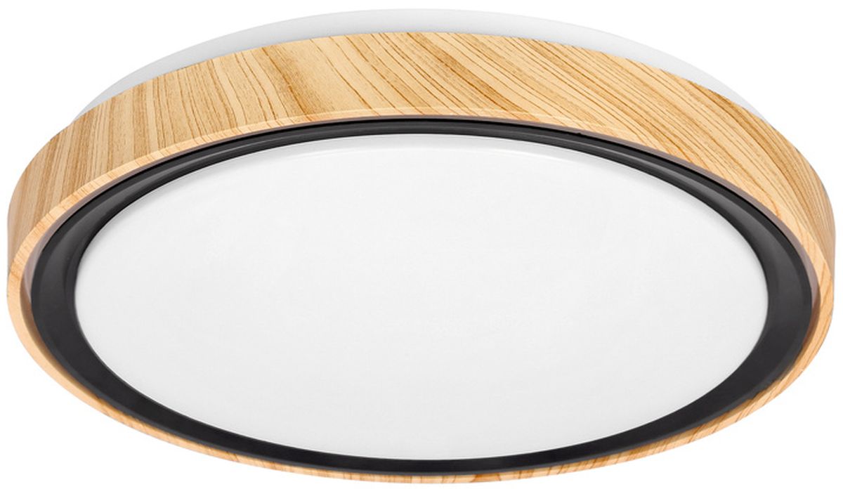 Candellux Aflo plafoniera 1x24 W bianco-nero-legno 14-33932