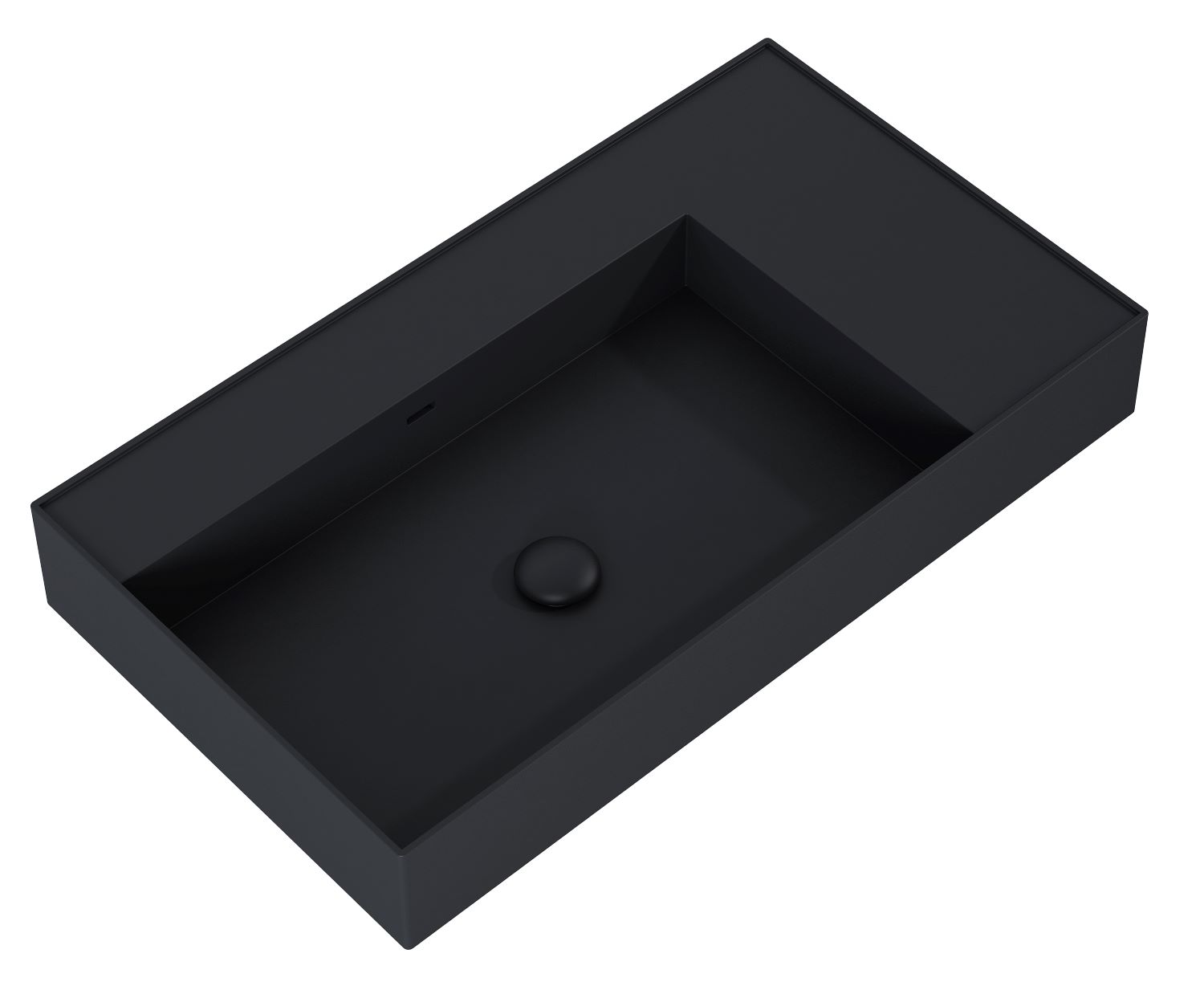 Elita Level lavabo 80.5x45.5 cm rettangolare a parete nero RE041461177160