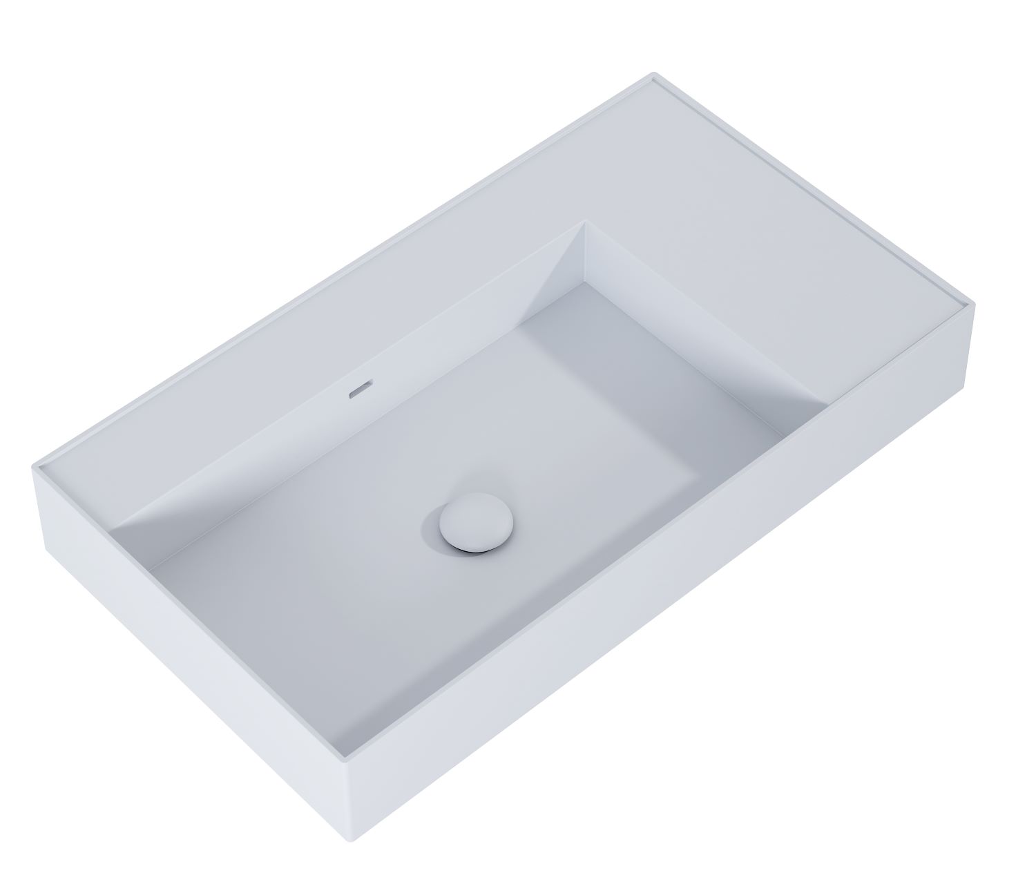 Elita Level lavabo 80.5x45.5 cm rettangolare a parete grigio/pietra RE041461177040