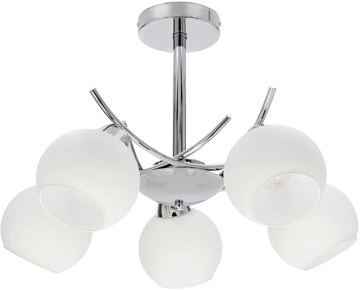 Candellux Amos lampada da soffitto 5x40 W bianco-cromo 35-34984