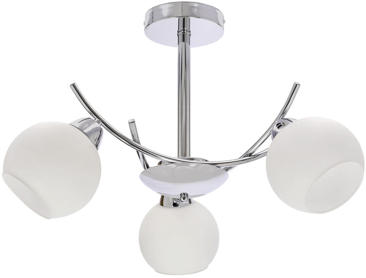 Candellux Amos lampada da soffitto 3x40 W bianco-cromo 33-34991