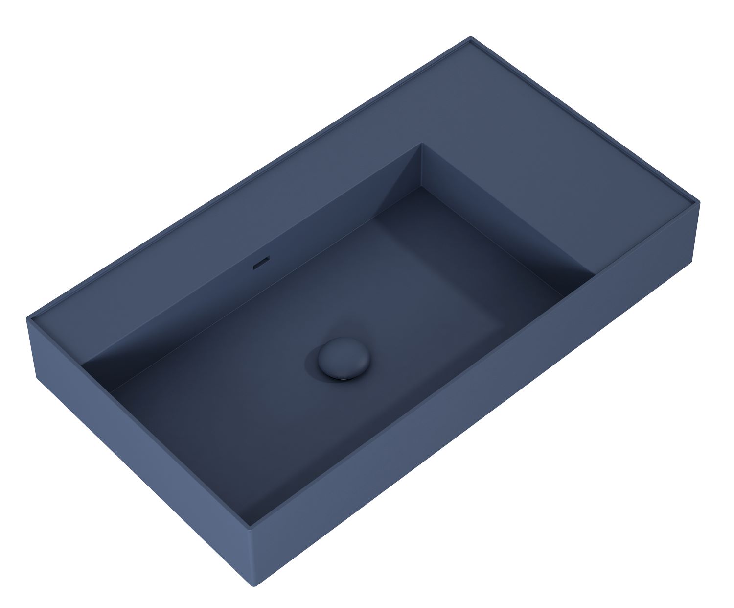 Elita Level lavabo 80.5x45.5 cm rettangolare a parete blu RE041461177030