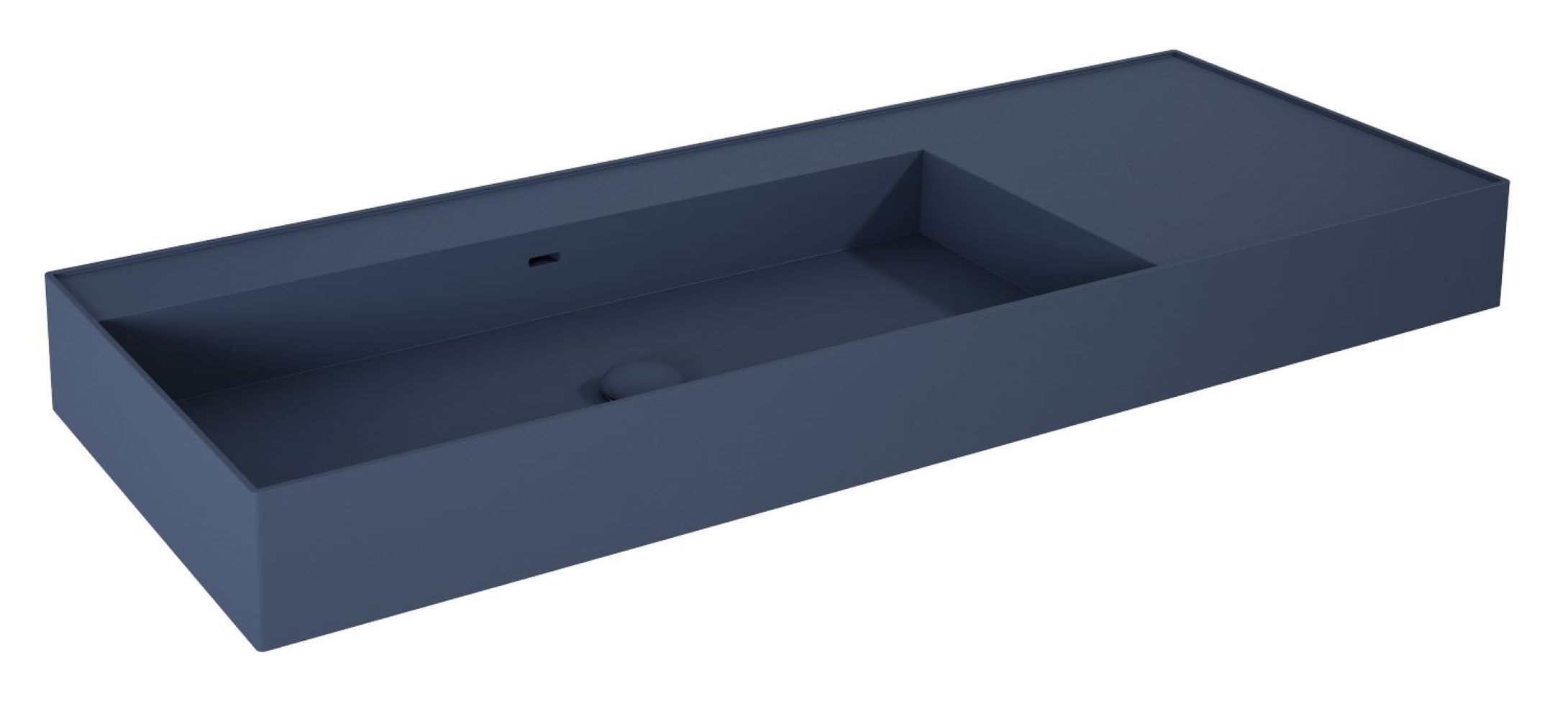 Elita Level lavabo 120.5x45.5 cm rettangolare a parete blu RE041461197030