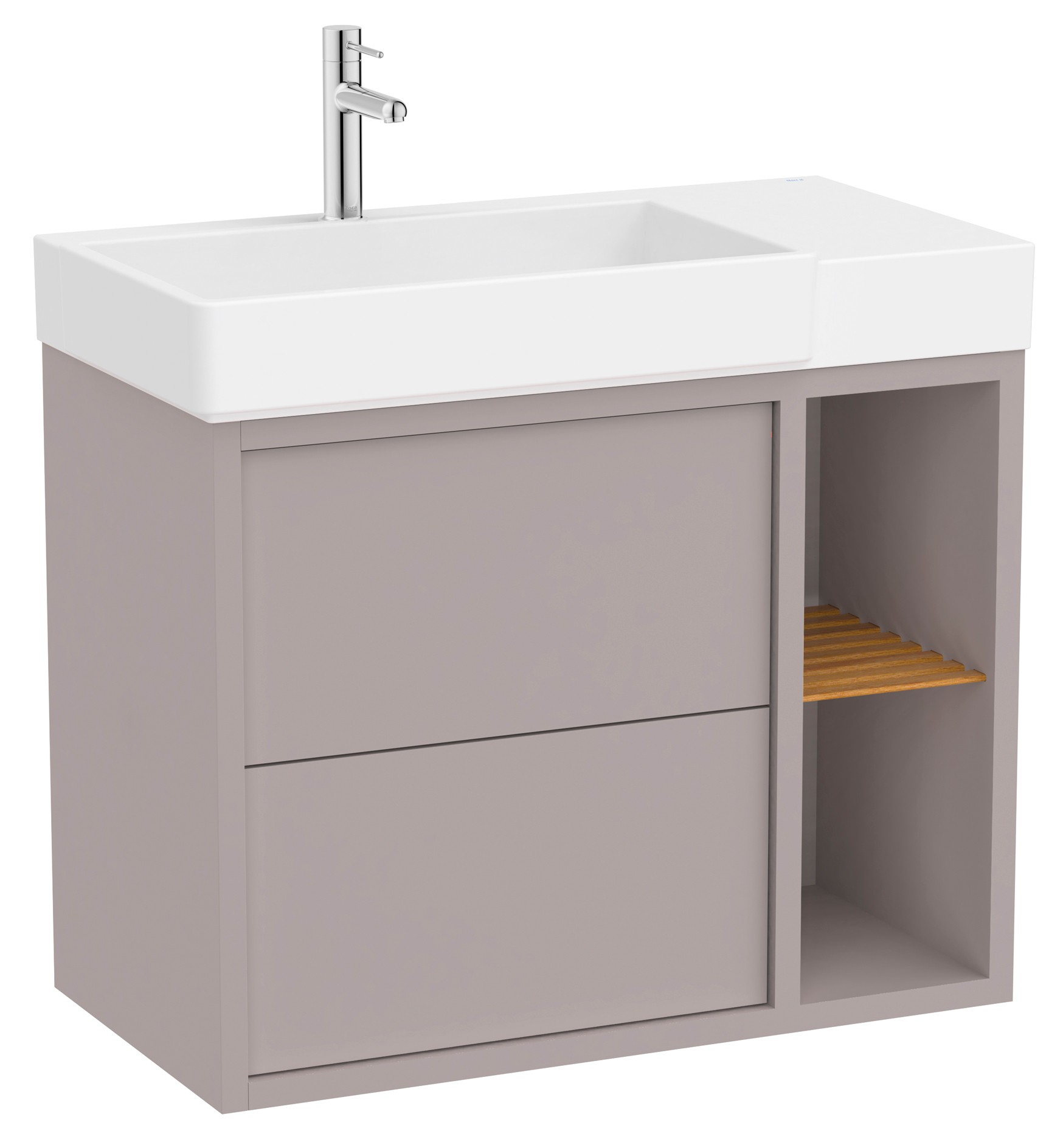 Roca Tura lavabo con armadietto 80 cm grigio A852028559