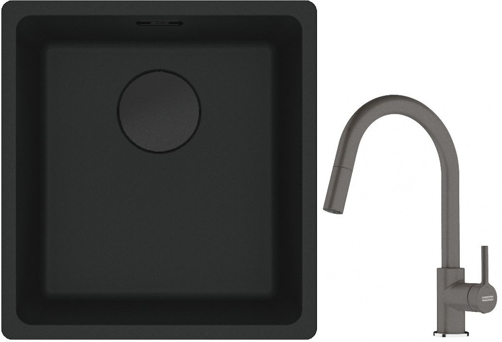 Set lavello in granito Franke Maris 125.0697.760, rubinetto da cucina Franke Lina 115.0626.057
