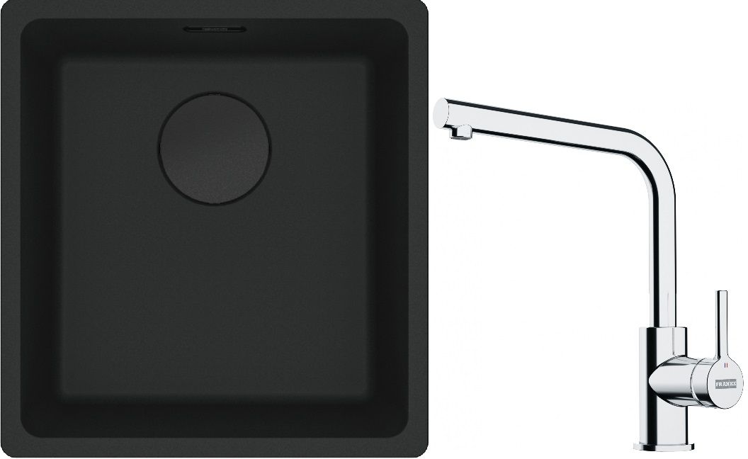Set lavello in granito Franke Maris 125.0697.760, rubinetto da cucina Franke Lina 115.0693.230