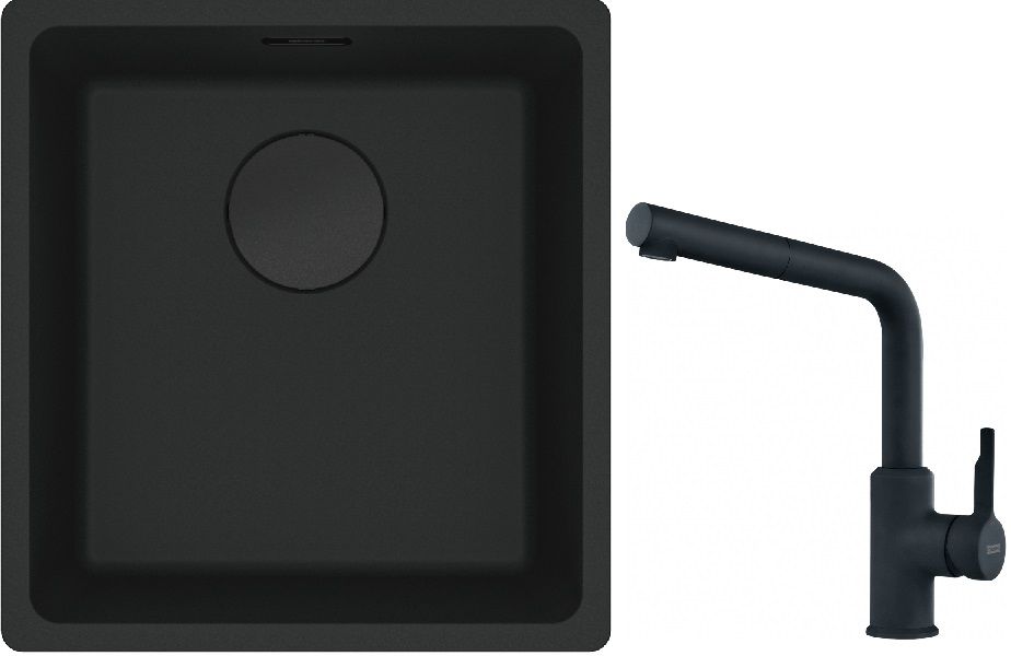 Set lavello in granito Franke Maris 125.0697.760, rubinetto da cucina Franke Urban 115.0627.523