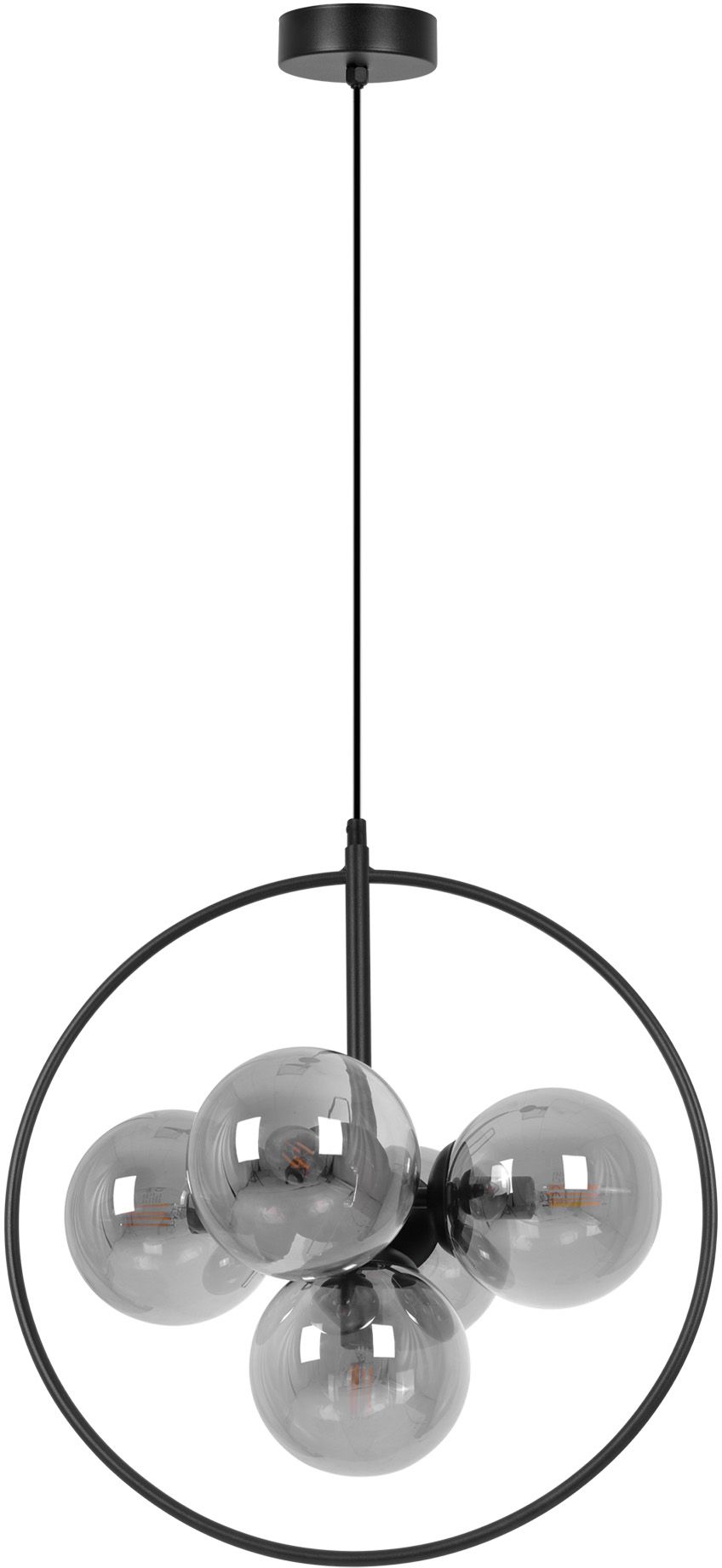 Kaja Neo lampada sospesa 5x10 W nero-grafite K-3836