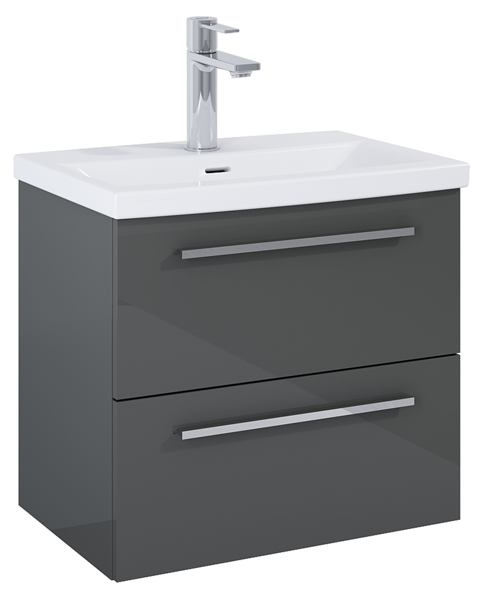 Roca Kwadro armadietto 60x38.4x53 cm sottolavabo sospeso antracite A857969153