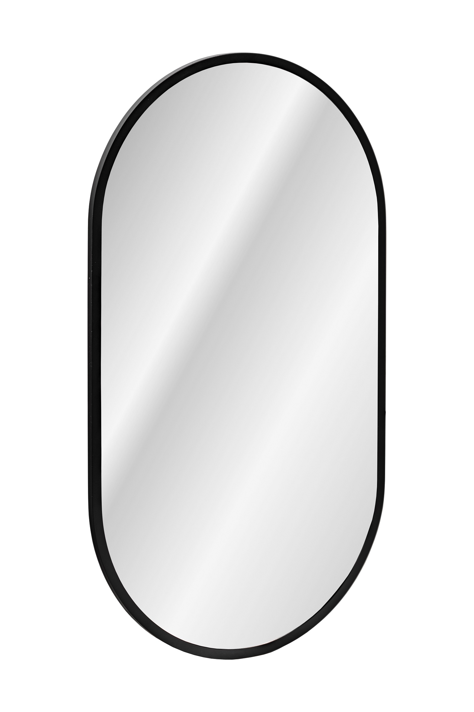 Comad Apollo specchio 50x90 cm ovale con illuminazione nero LUSTRO APOLLO BLACK