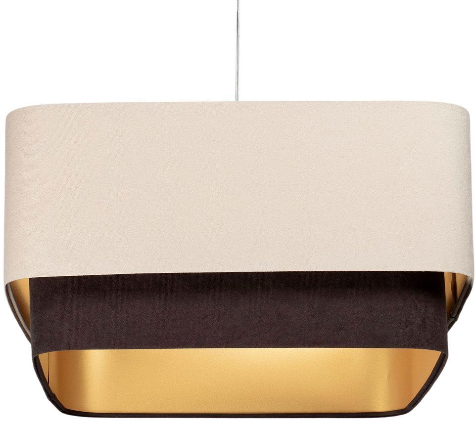 BPS Koncept Kwadro Duo Sue lampada sospesa 1x60 W oro-marrone-beige KWD-016