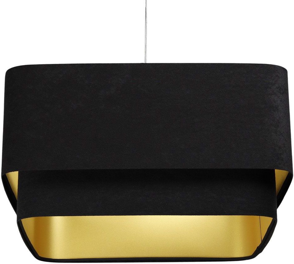 BPS Koncept Kwadro Duo Sue lampada sospesa 1x60 W nero-oro KWD-019