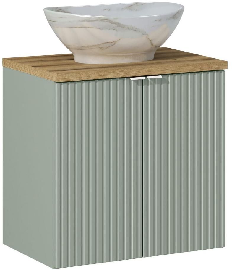 Set armadietto Comad Line Reed Green LINE REED GREEN D 82-60-2D, lavabo Comad Pati UN-PATI-MW3, NOVA OAK A 89-60