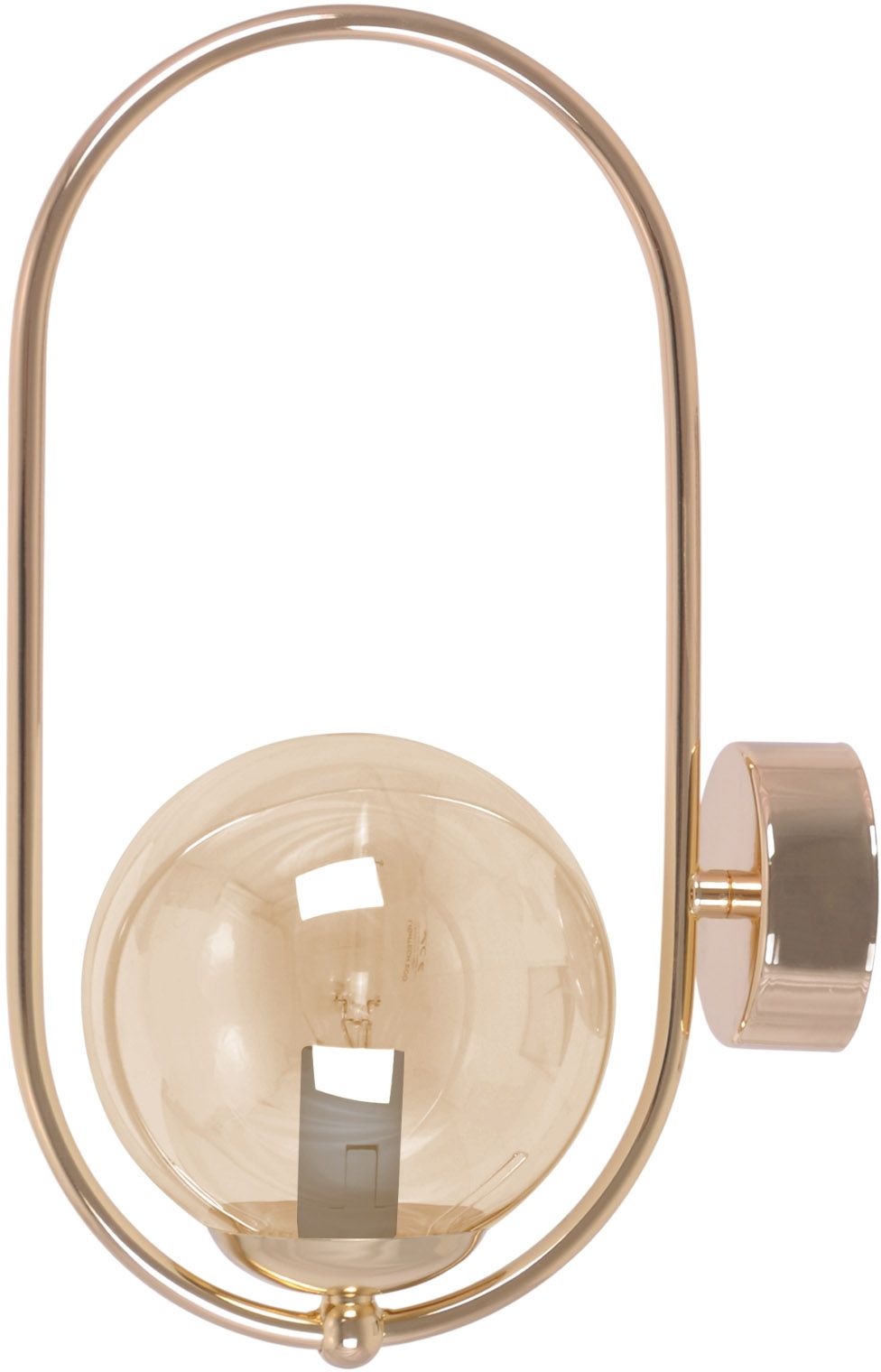 Kaja Sven lampada da parete 1x10 W oro -ambra K-5398