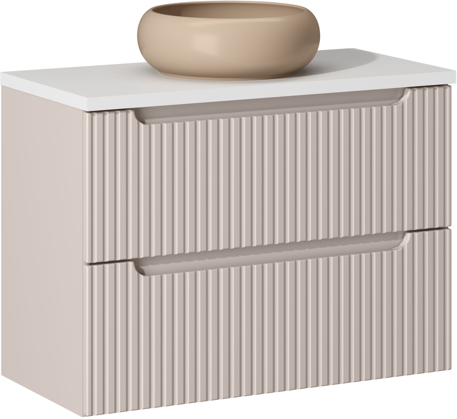 Set armadietto Comad Nova Cashmere NOVA CASHMERE 82-80-2S, lavabo Comad Wiki UN-WIKI-MC, NOVA WHITE 89-80