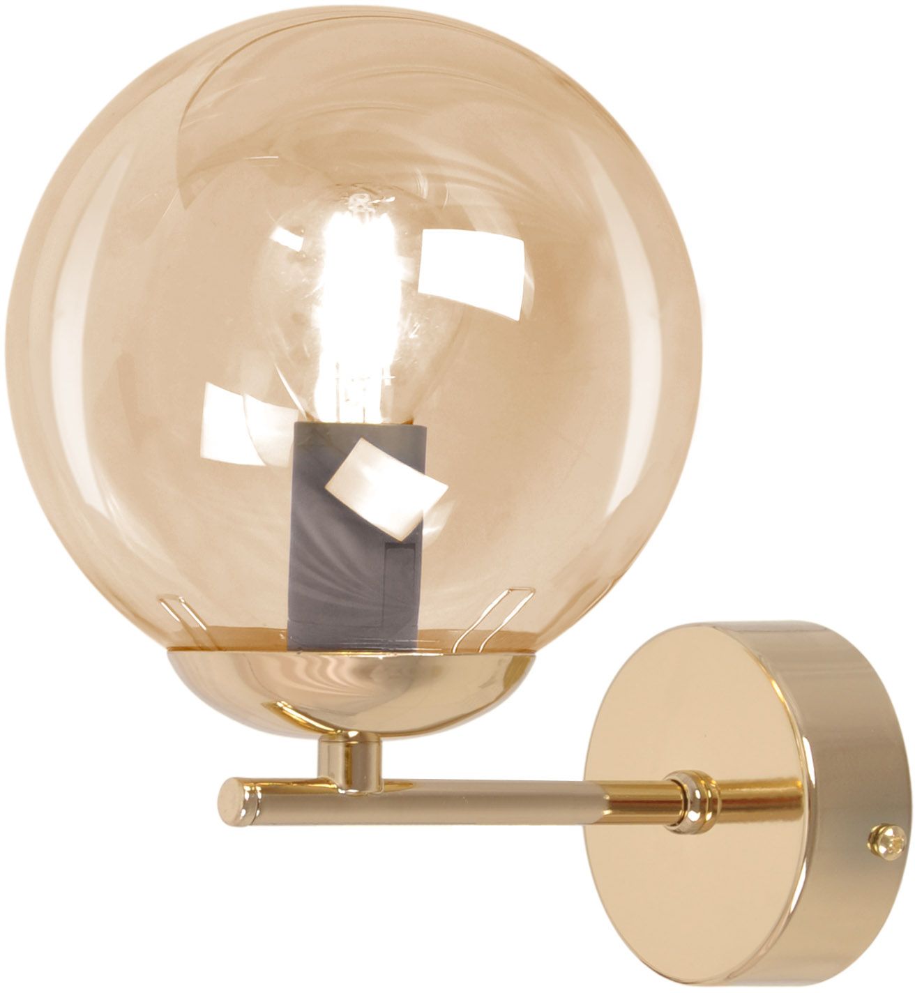 Kaja Grand lampada da parete 1x10 W oro -ambra K-5415