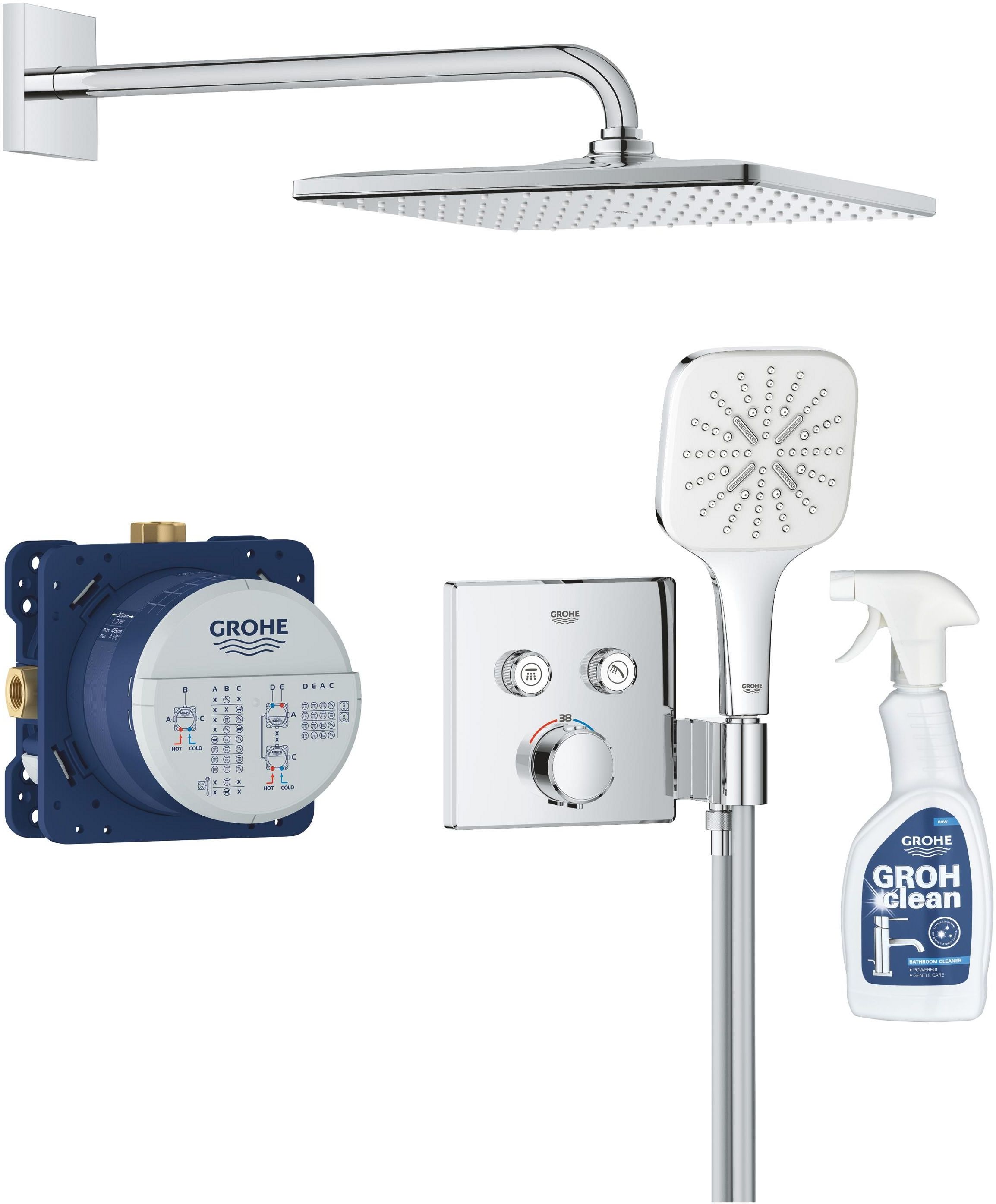 Set set doccia Grohe Precision Smartcontrol 34876000, detergente per cromo Grohe 48166000