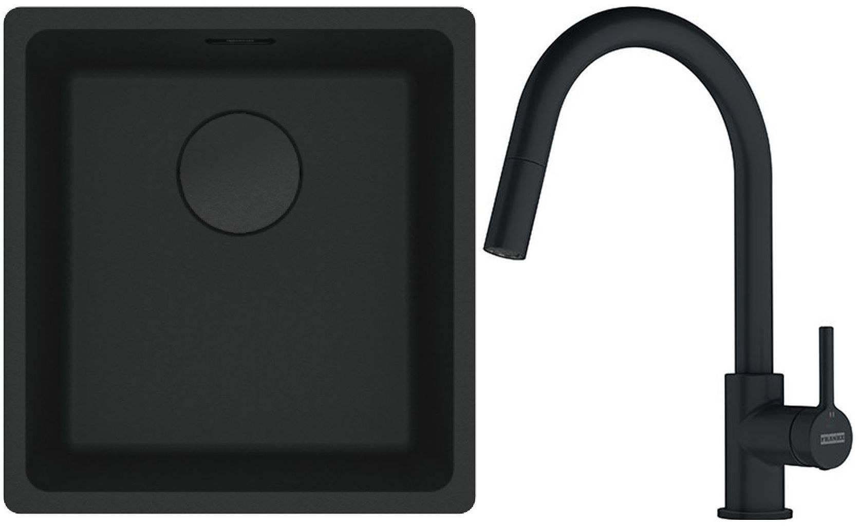 Set lavello in granito Franke Maris 125.0697.760, rubinetto da cucina Franke Lina 115.0626.053