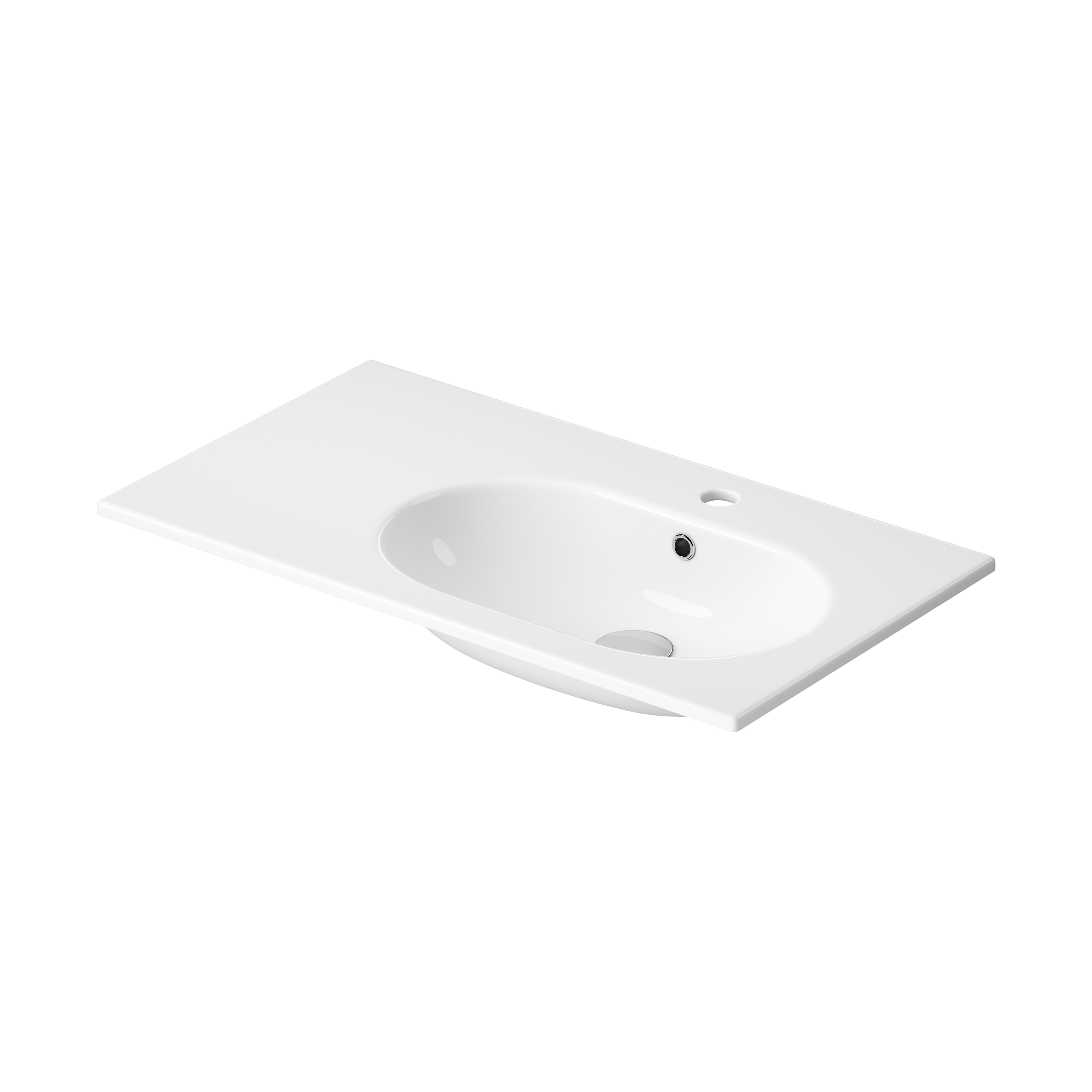 Cersanit Zen lavabo 80x45.5 cm rettangolare da incasso bianco lucida K117-004