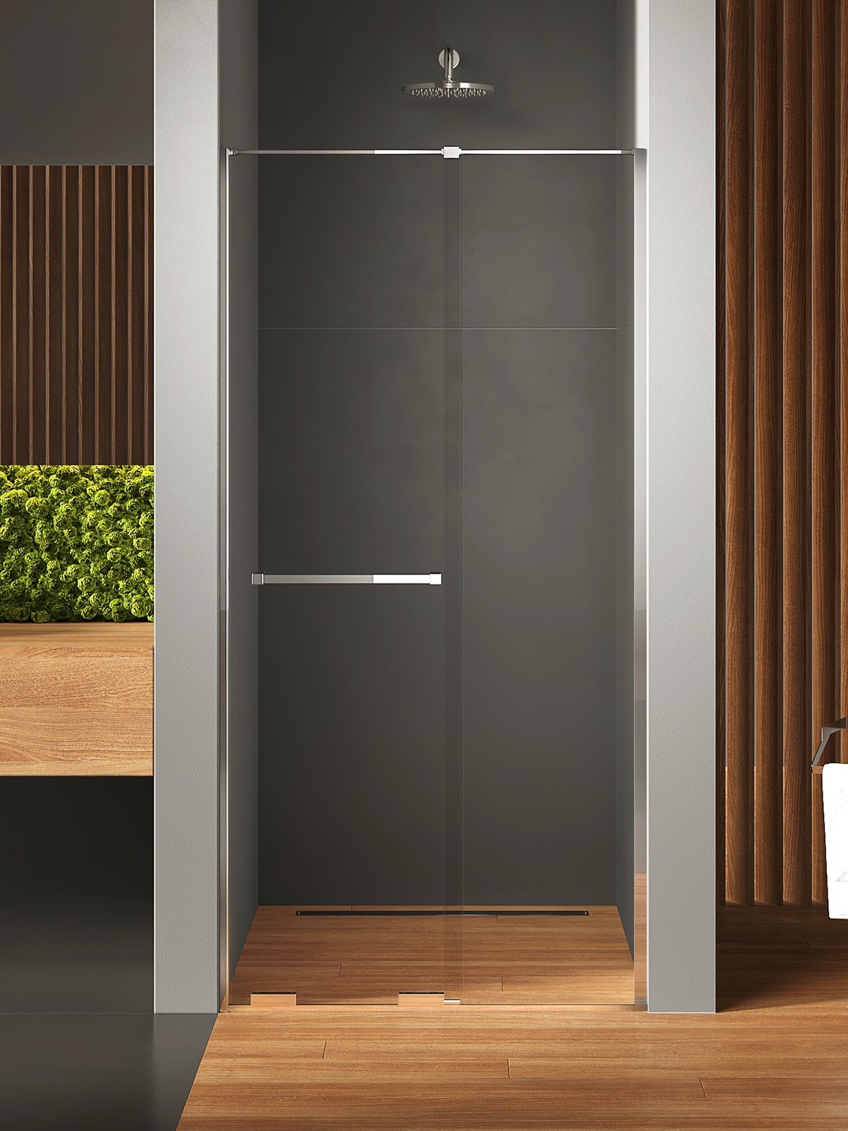 New Trendy Smart porta doccia 110 cm scorrevole cromo lucida/vetro trasparente EXK-6578