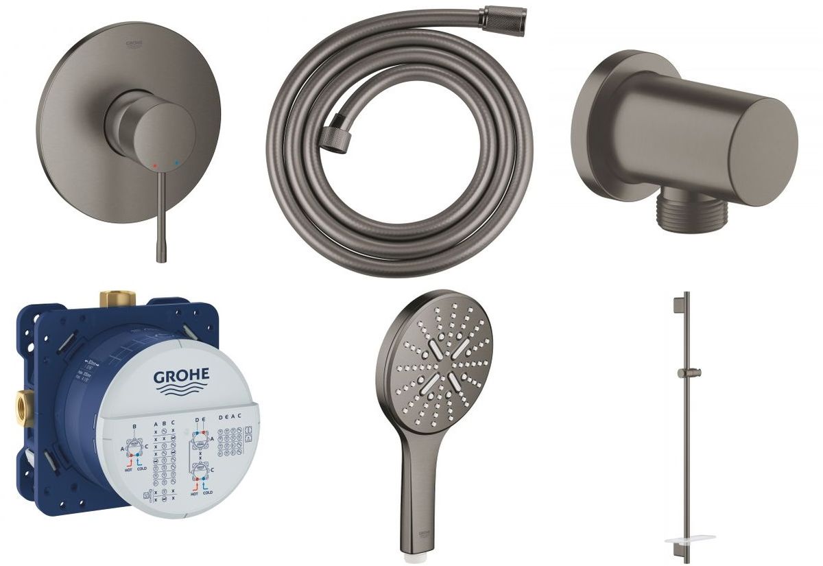 Set rubinetto per doccia Grohe Essence 24057AL1, asta doccia Grohe Rainshower 26603AL0, 26574AL0, 27057AL0, 35600000, 28388A00