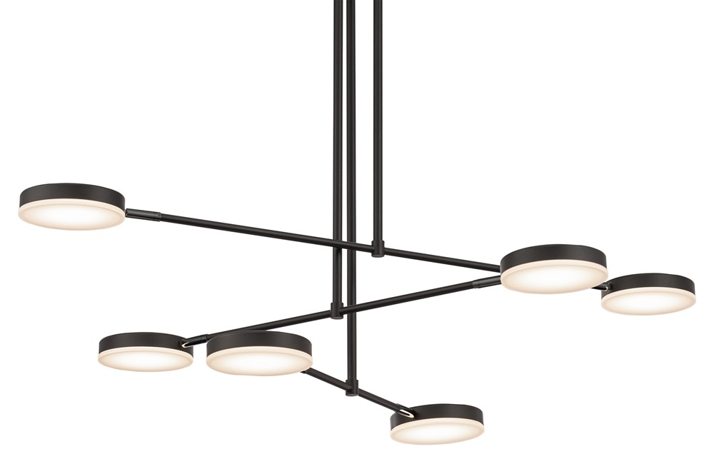 Maytoni Fad lampada sospesa 6x7 W nero MOD070PL-L38B3K