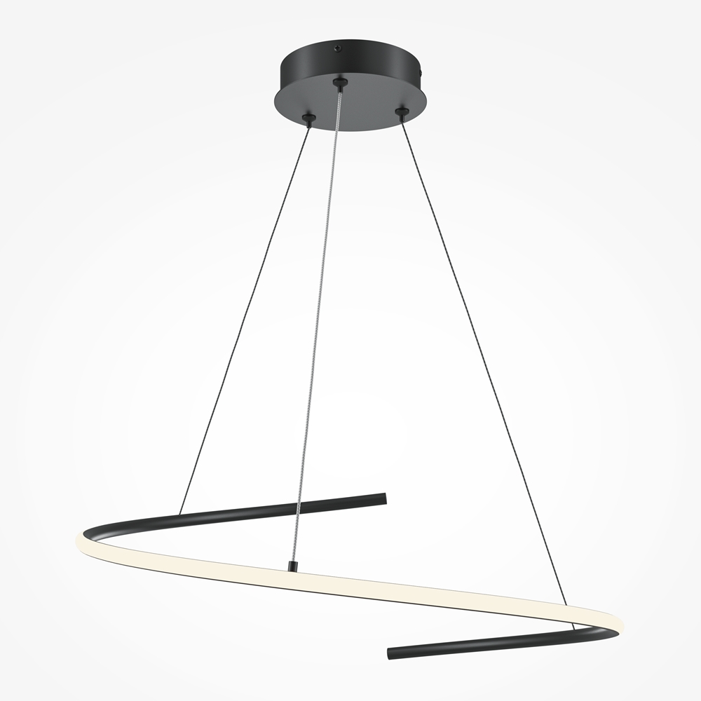 Maytoni Curve lampada sospesa 1x31 W nero MOD242PL-L33BK