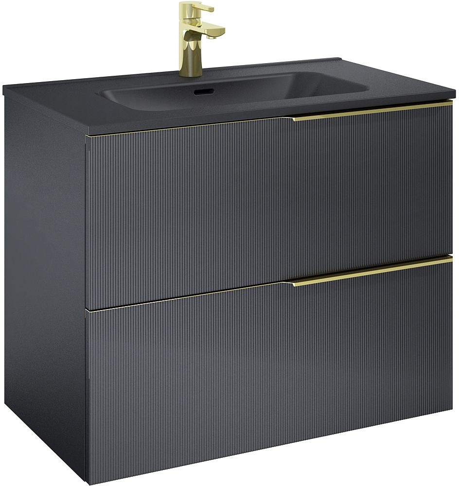 Elita Soho armadietto 80x45.3x63.5 cm sottolavabo sospeso nero RE010804047160