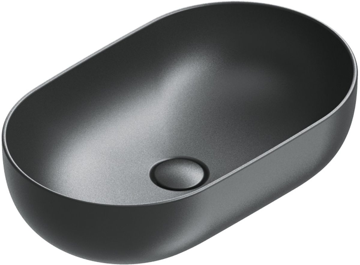 Catalano Sfera lavabo 60x37 cm ovale da appoggio nero 0522610022