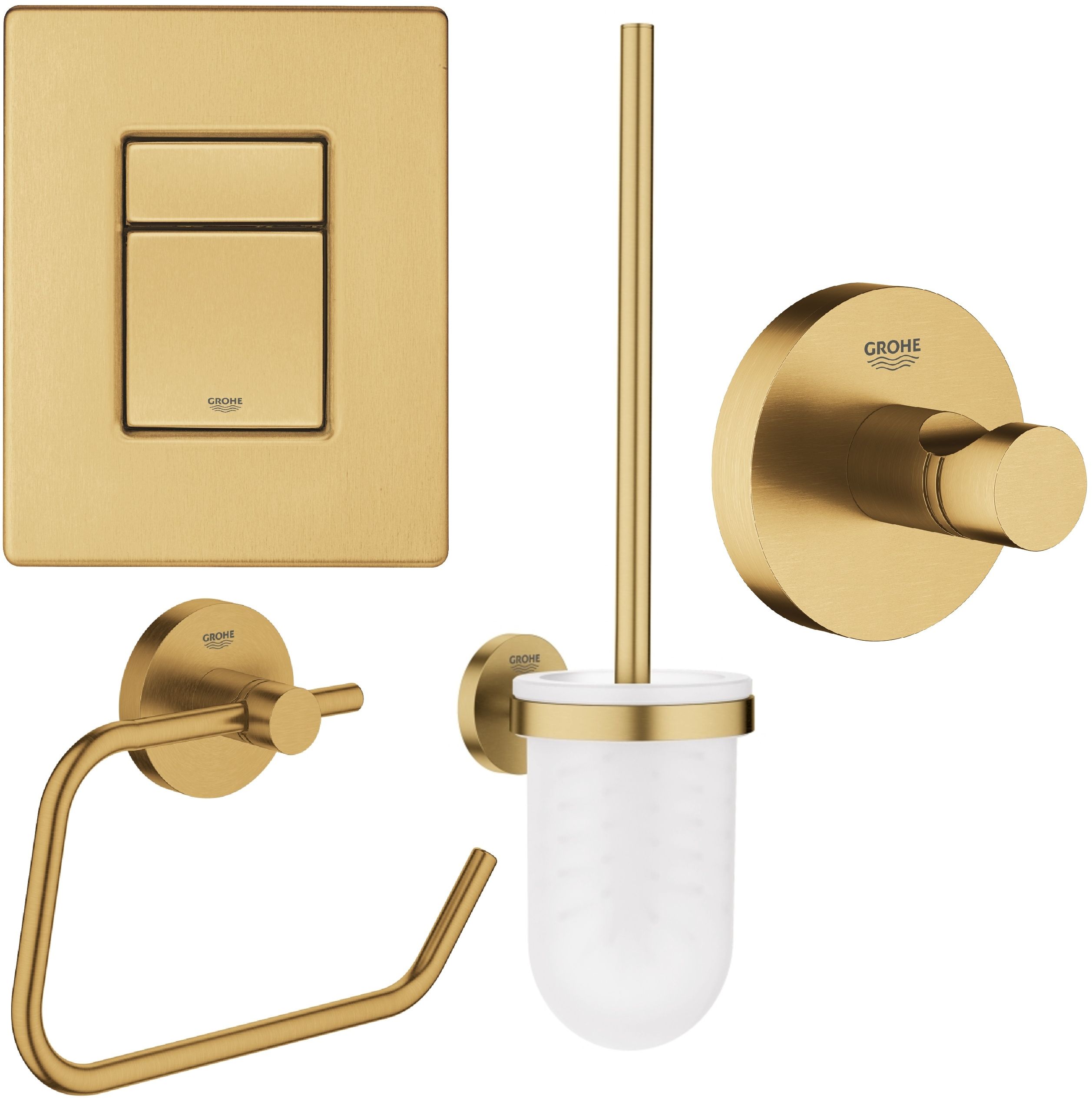 Set placca di comando Grohe Skate 38732GN0, scopino WC Grohe Essentials 40374GN1, 40689GN1, 40364GN1