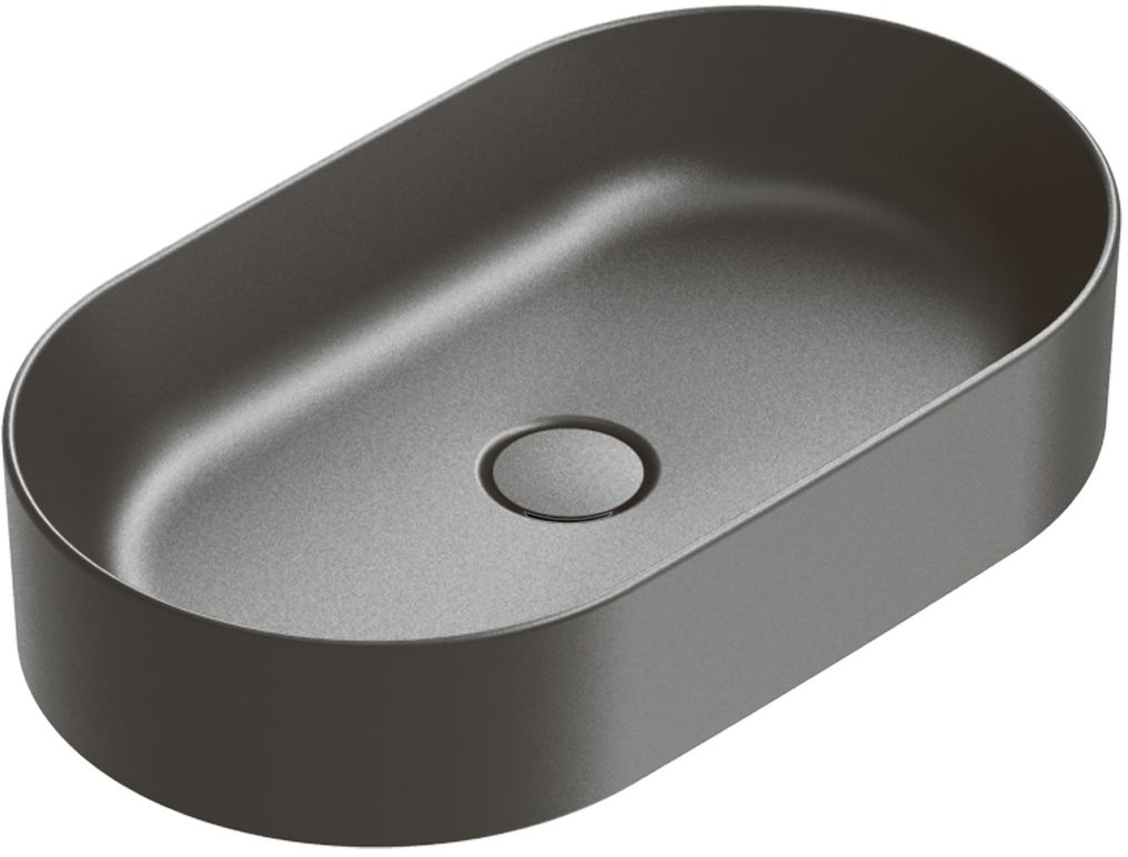 Catalano Zero lavabo 60x35 cm ovale da appoggio nero 0122600022