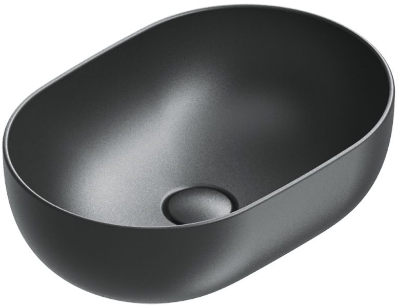 Catalano Sfera lavabo 50x35 cm ovale da appoggio nero 0522500022