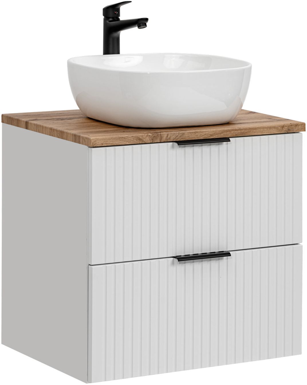 Set armadietto Comad Adel White ADEL WHITE 82-60-B-2S, lavabo Comad Smile UM-6252SMILE40DP, ADEL OAK 89-60-B