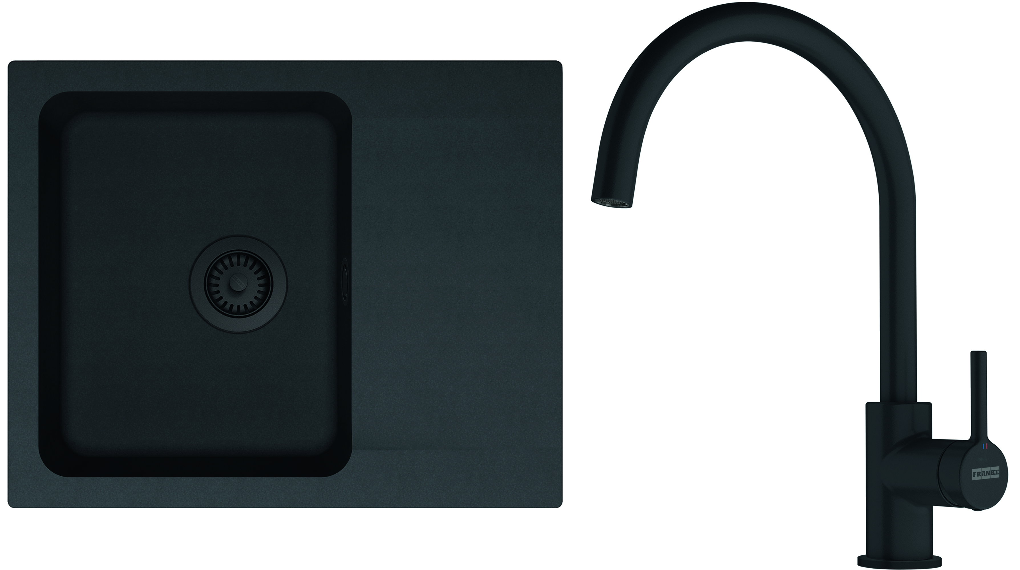 Franke Orion lavello con rubinetto nero/nero 1430.733.330