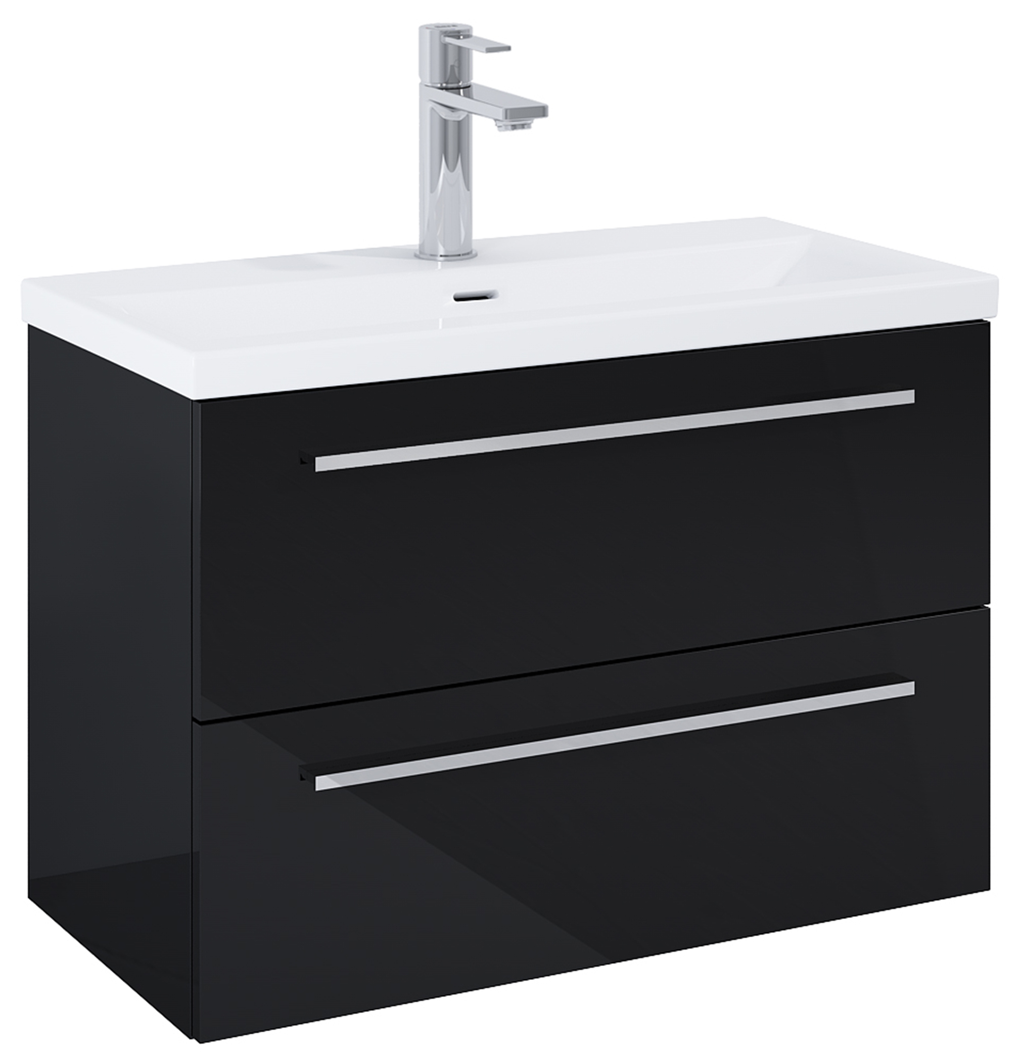 Roca Kwadro armadietto 79.8x38.4x53 cm sottolavabo sospeso nero A857970351