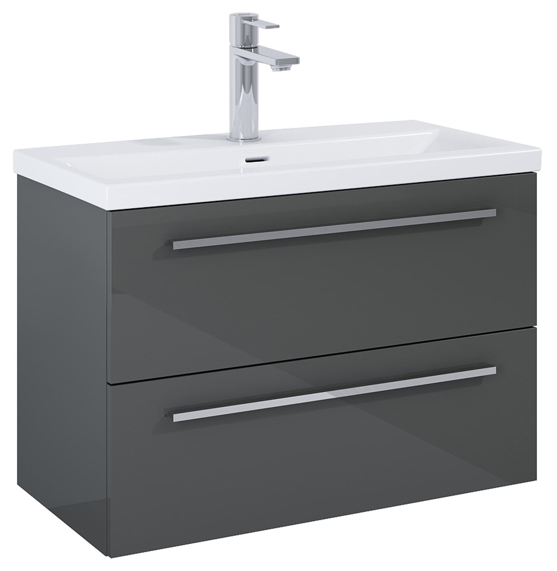 Roca Kwadro armadietto 79.8x38.4x53 cm sottolavabo sospeso antracite A857970153