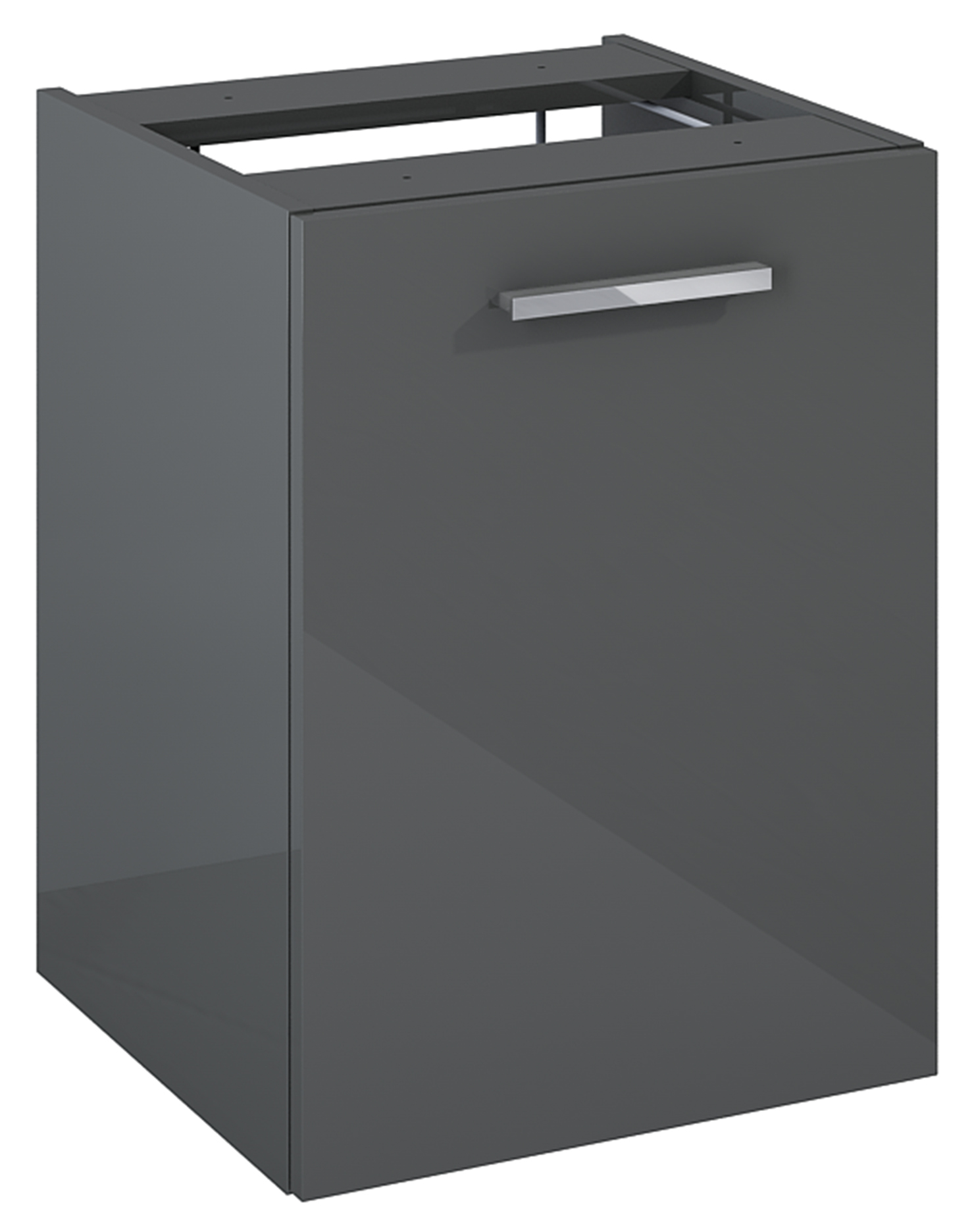 Roca Kwadro armadietto 39.8x38.4x53 cm laterale sospeso antracite A857973153