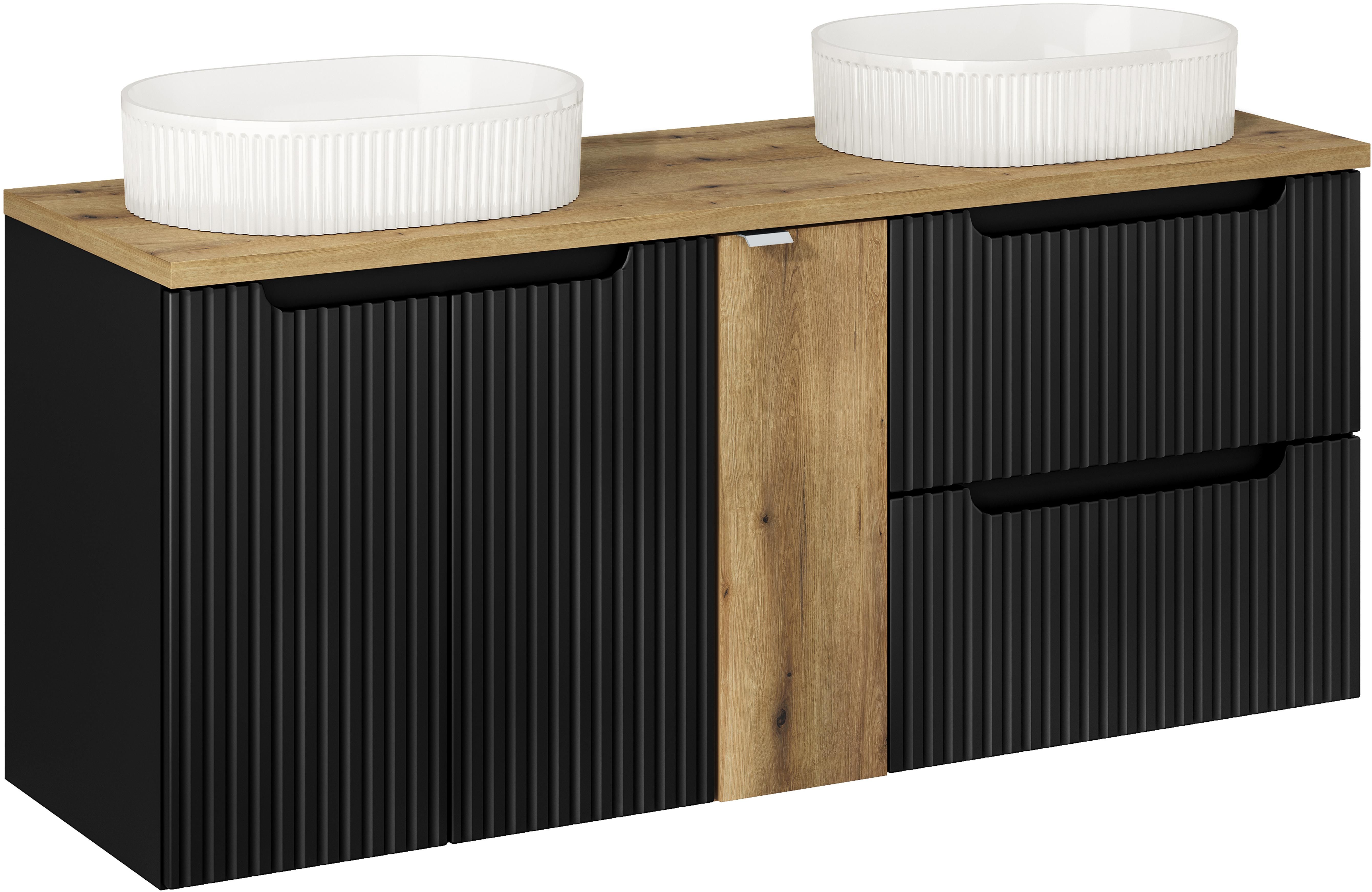 Set armadietto Comad Nova Black NOVA BLACK D2 82-60-2S, armadietto Comad Nova Black NOVA BLACK D2 82-60-2D, BEYOND 5 WHITE ( E-6564 ), NOVA OAK A 81-20-1D(W81-01A), NOVA OAK A 89-140