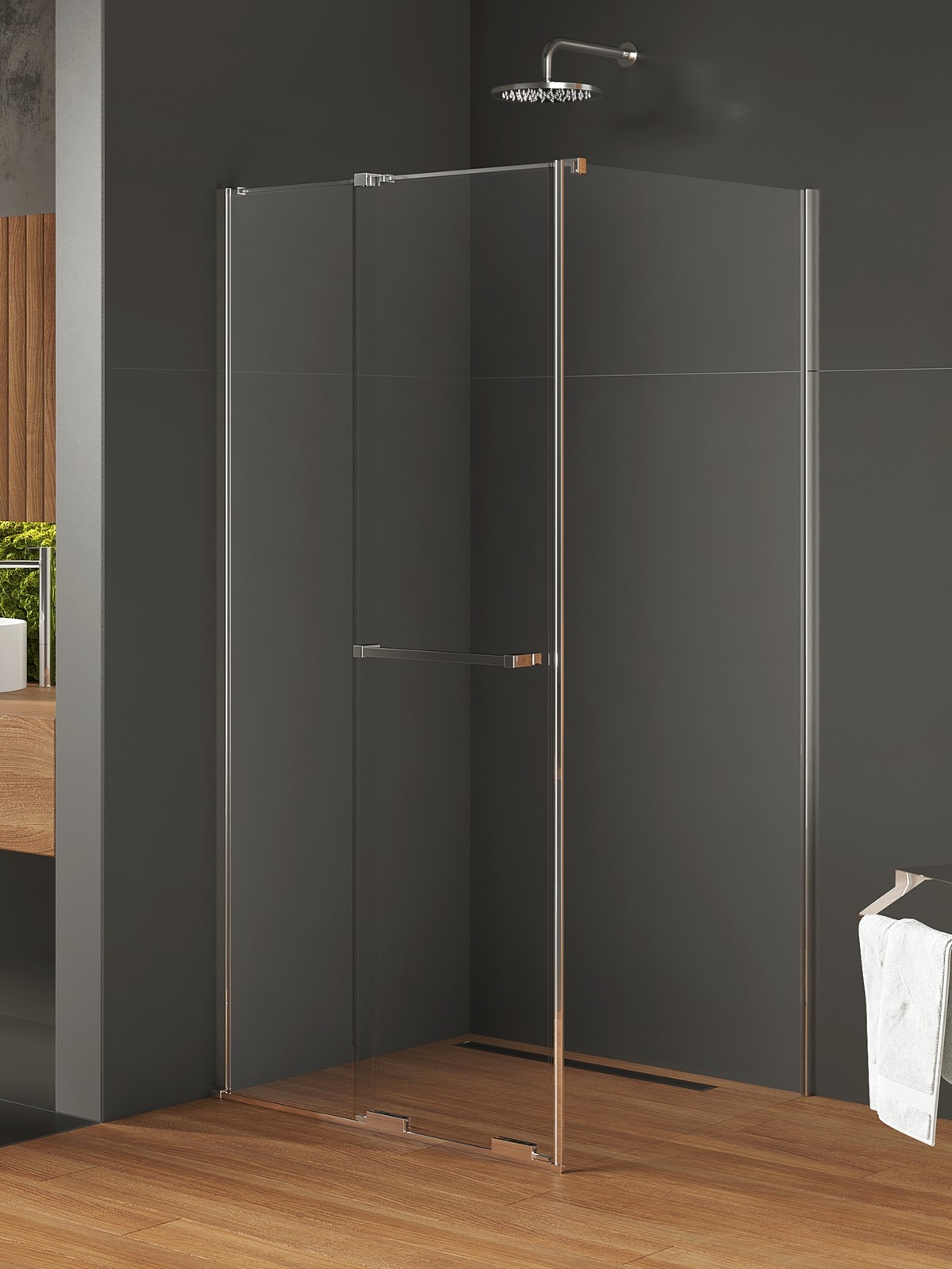 New Trendy Smart box doccia 110x80 cm rettangolare cromo lucida/vetro trasparente EXK-6591