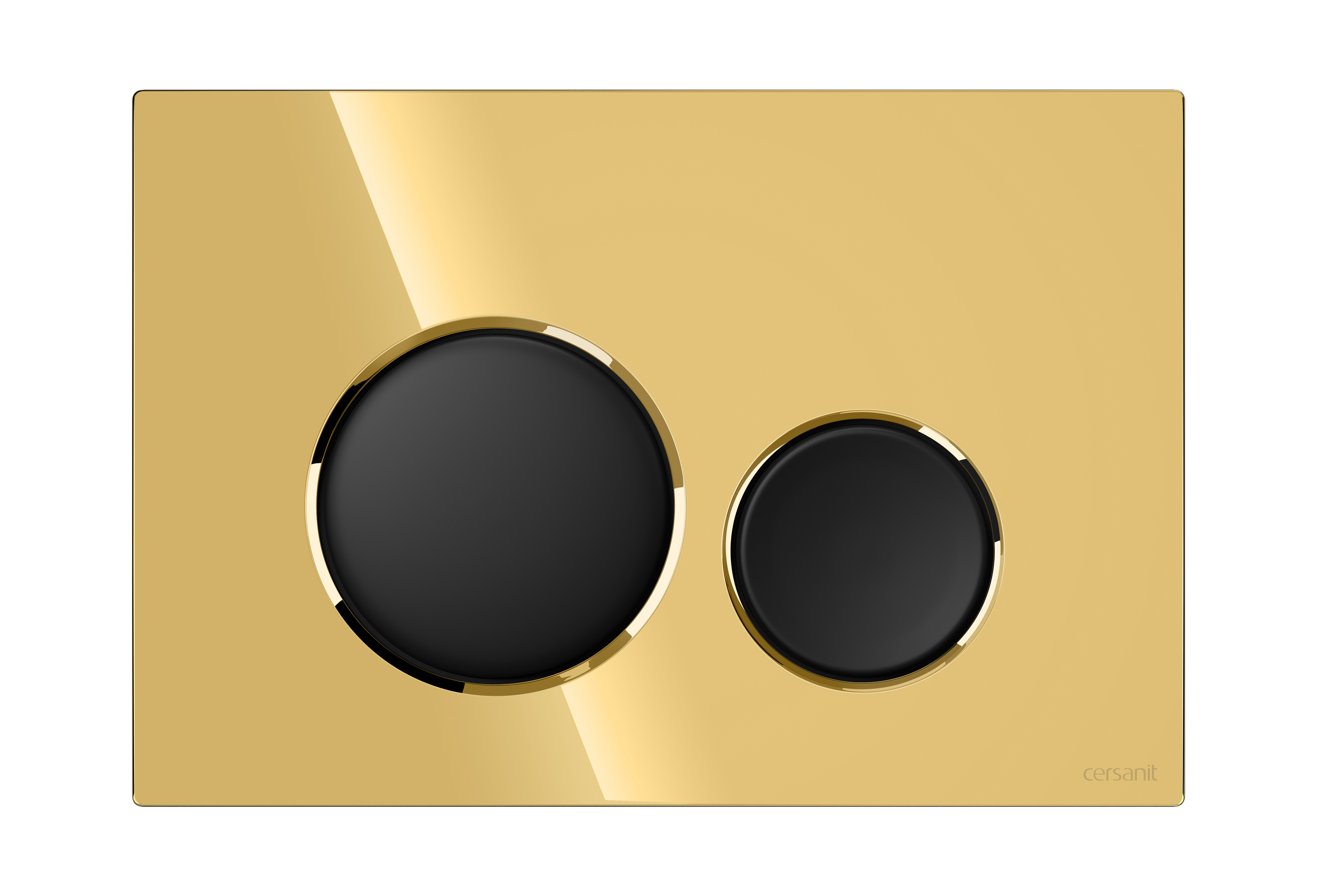 Cersanit Luna placca di comando per WC nero-oro K97-0568