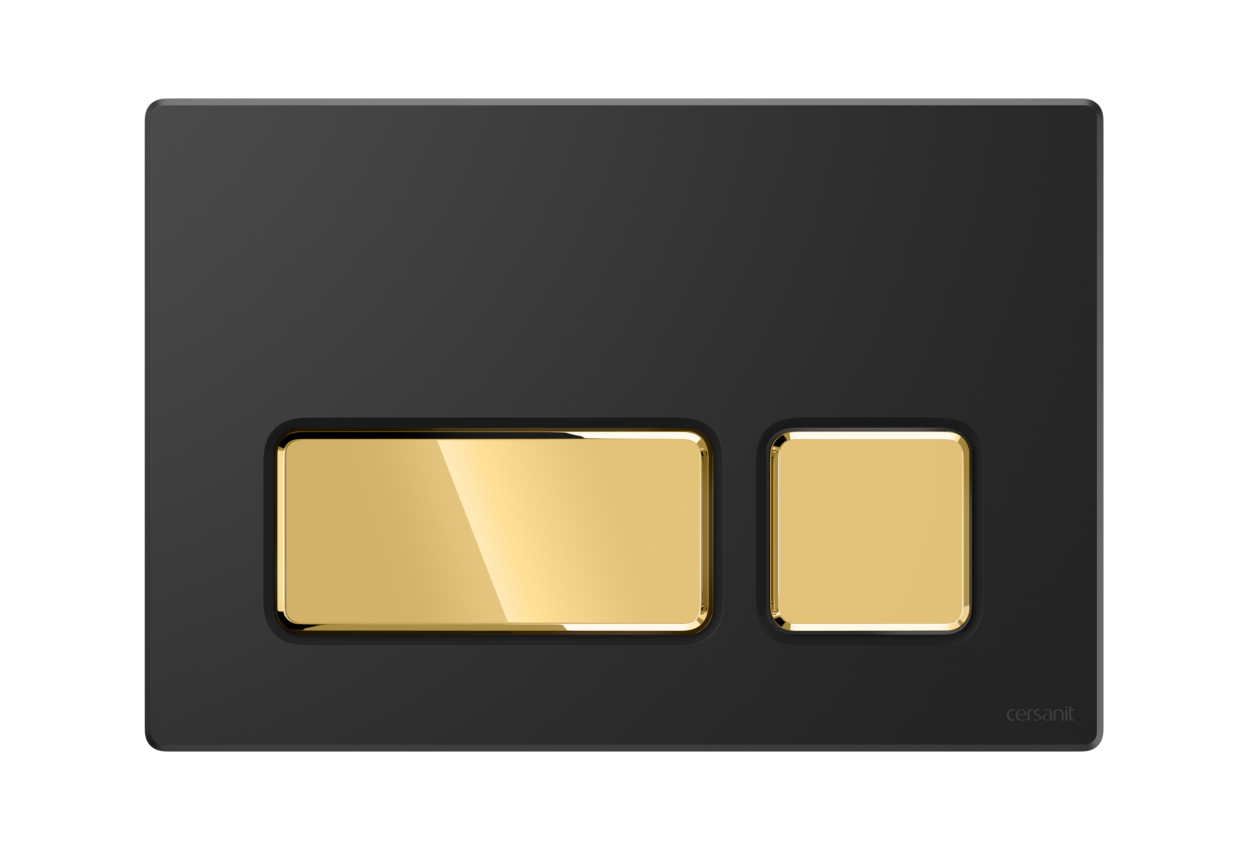 Cersanit Block placca di comando per WC nero-oro K97-0400